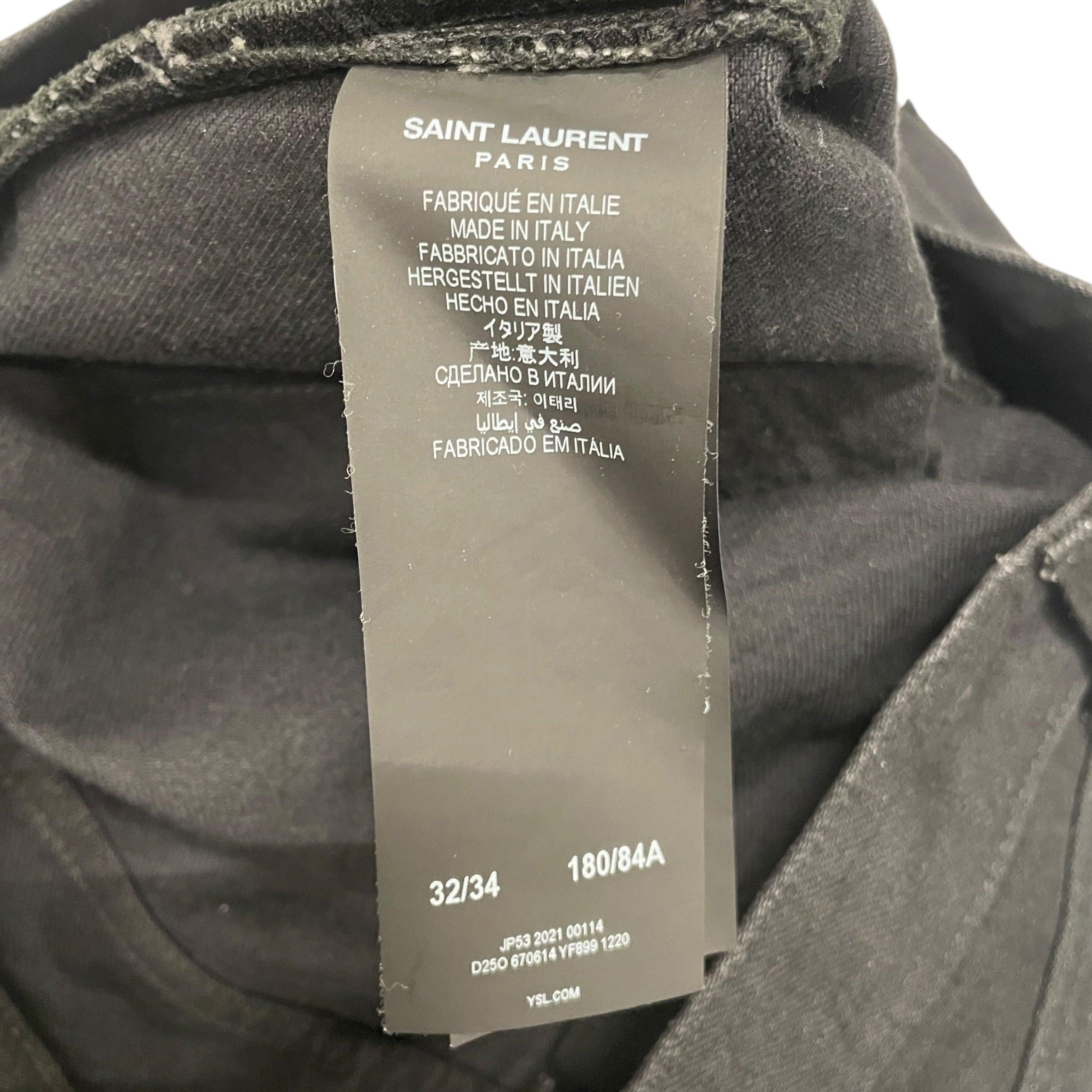 SAINT LAURENT/Pants/32/Cotton/BLK/D27 M/EP MW/2021 view 4