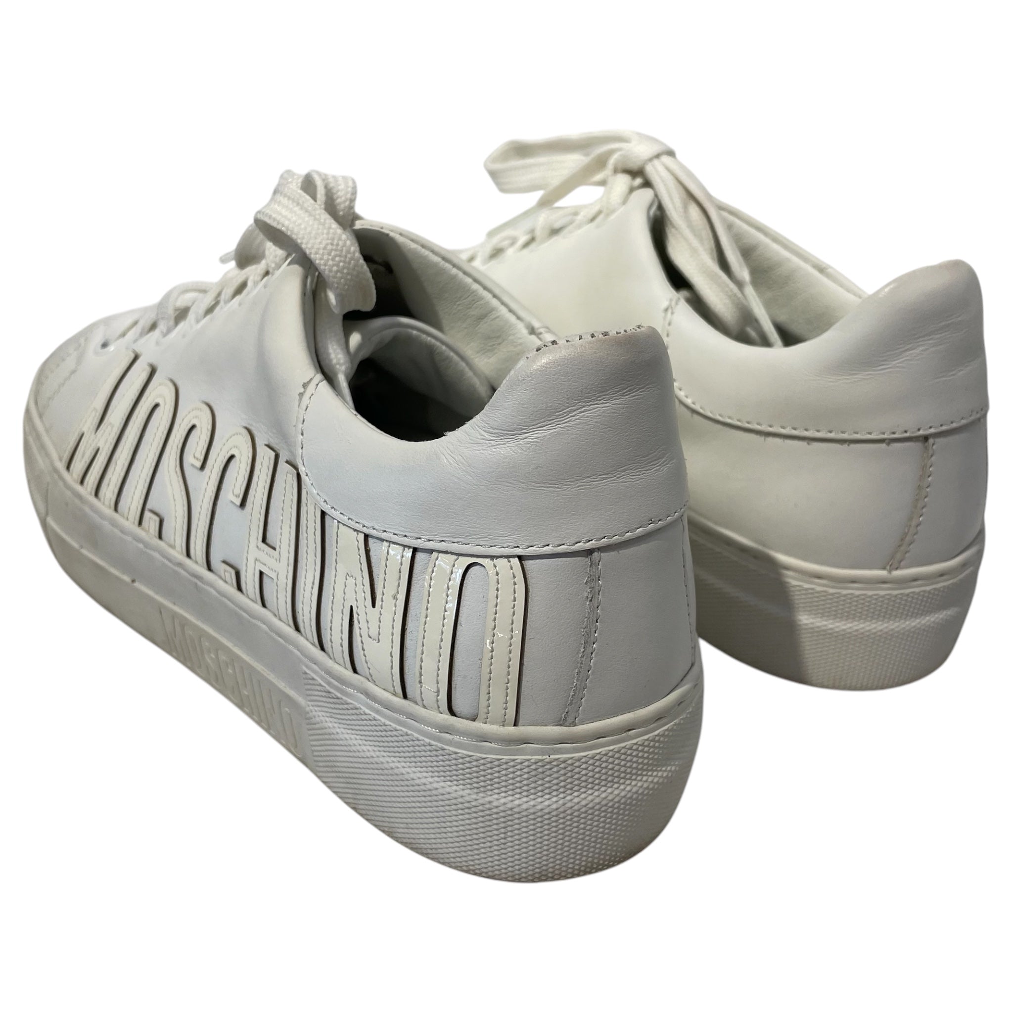 MOSCHINO/Low-Sneakers/US 7/Leather/WHT/ view 2