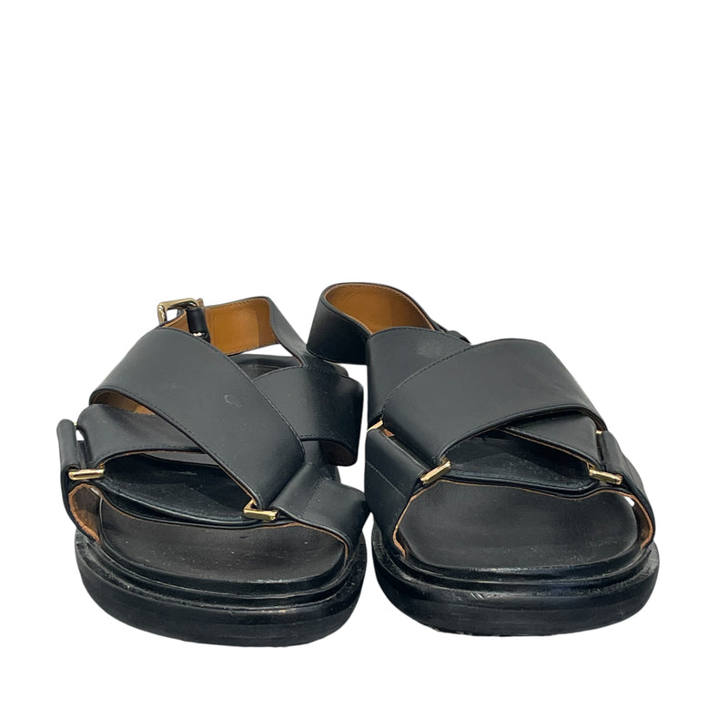MARNI/Sandals/EU 41/Leather/BLK/