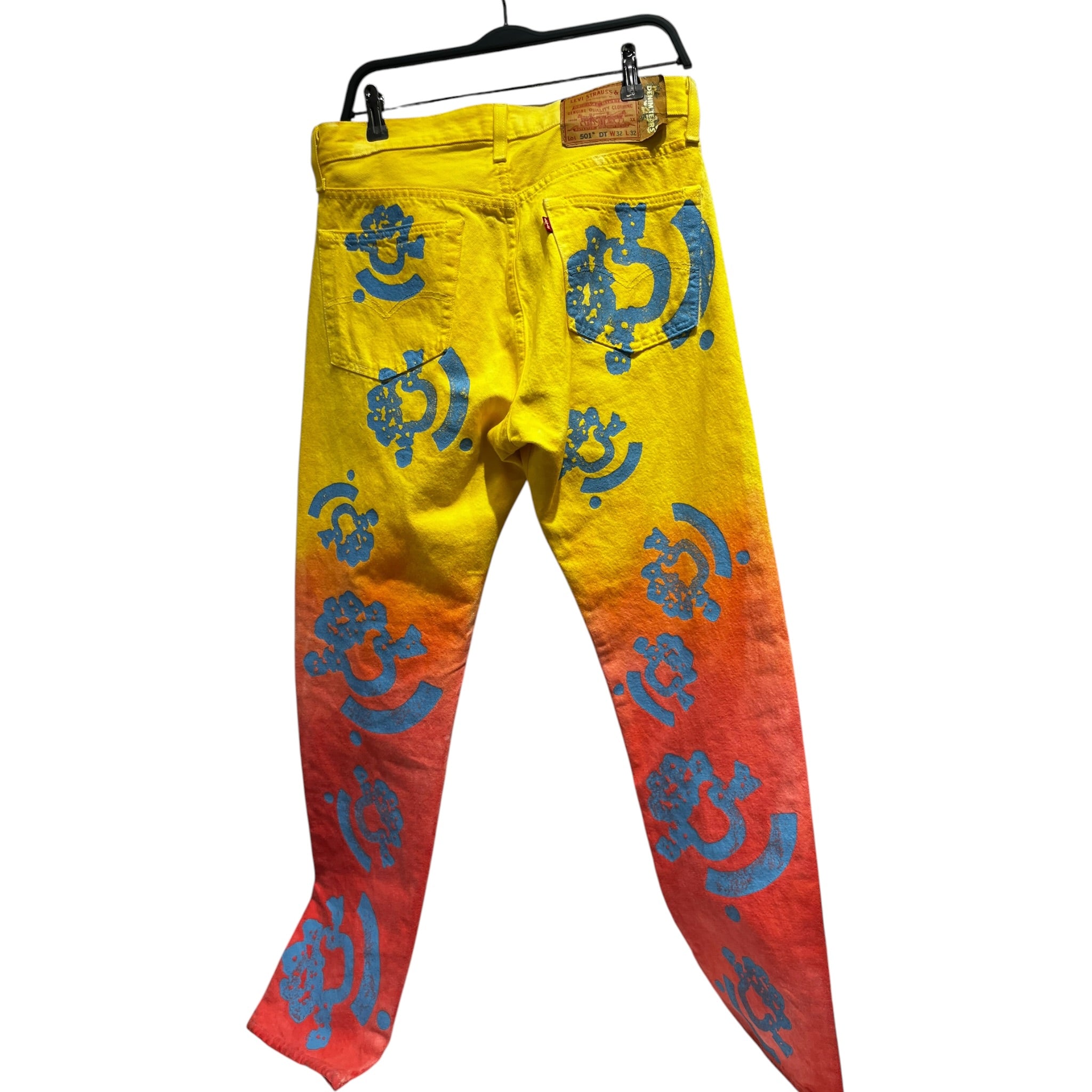 DENIM TEARS/Straight Pants/32/Denim/MLT/Button Fly/All Over Print/DENIM TEARS X BSTROY TEARS view 2