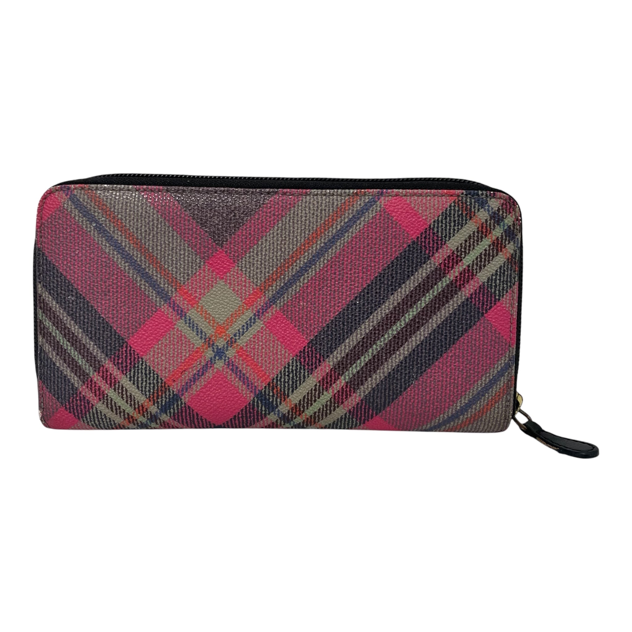 Vivienne Westwood/Long Wallet/Stripe/Leather/PNK/PINKPLAID view 2