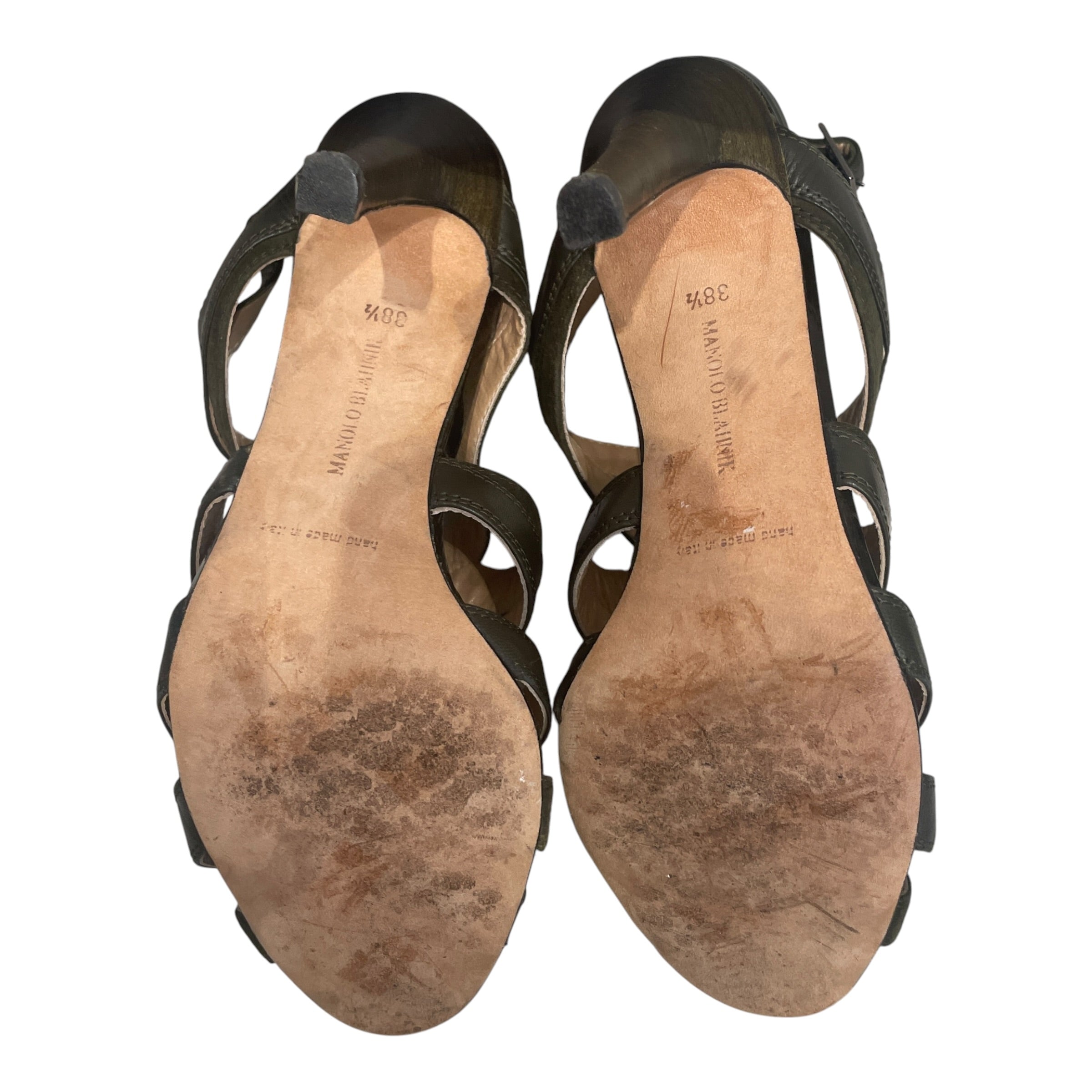 MANOLO BLAHNIK/Heels/EU 38.5/Leather/KHK/ view 4