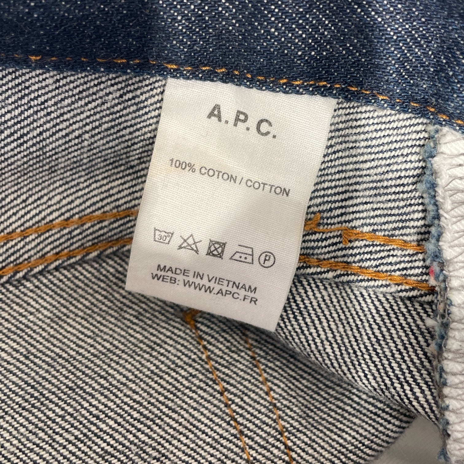 A.P.C./Straight Pants/32/Denim/NVY/Button Fly/New Cure H Selvedge view 4