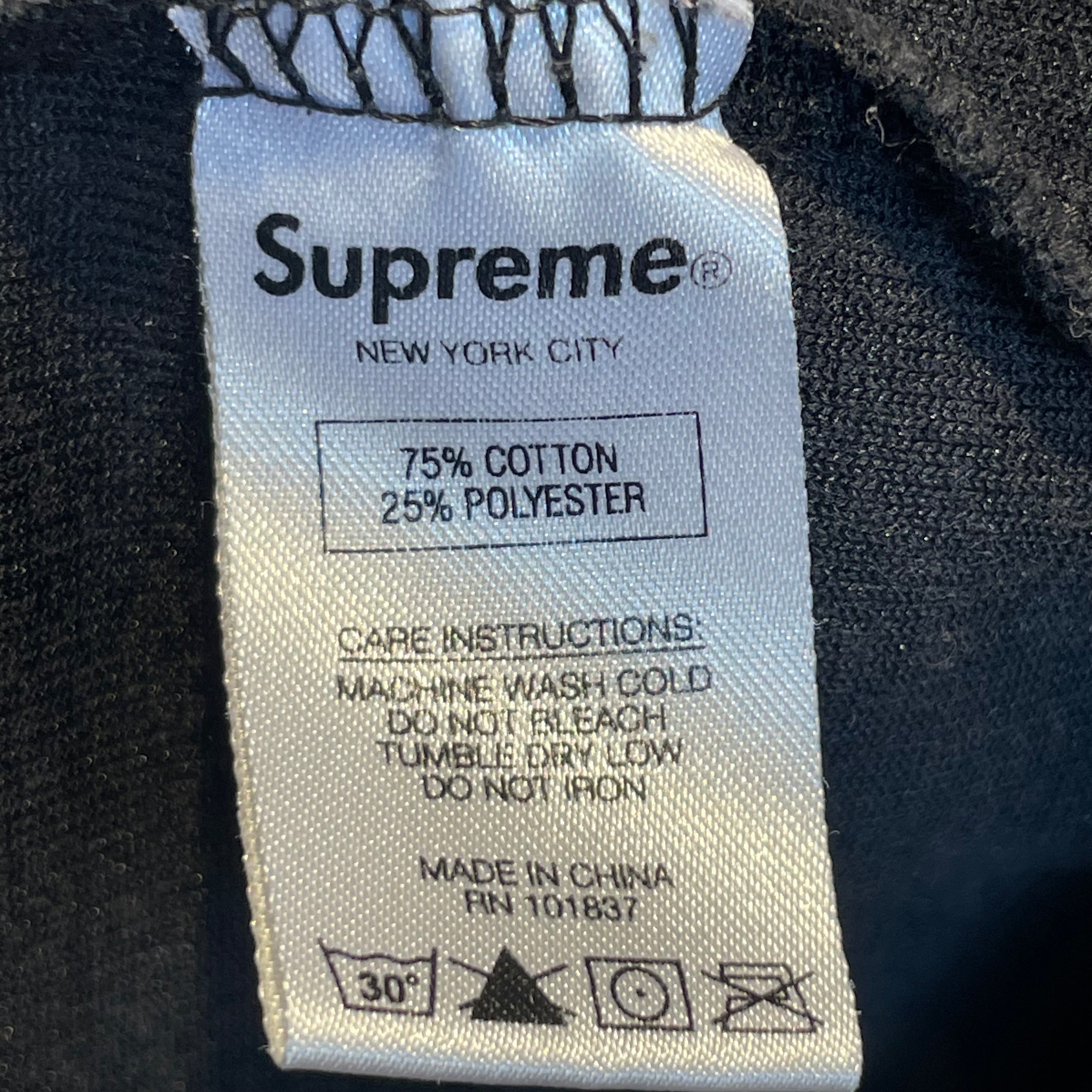 Supreme/LS T-Shirt/M/Cotton/BLK/TOWEL TEAM WORLD view 5
