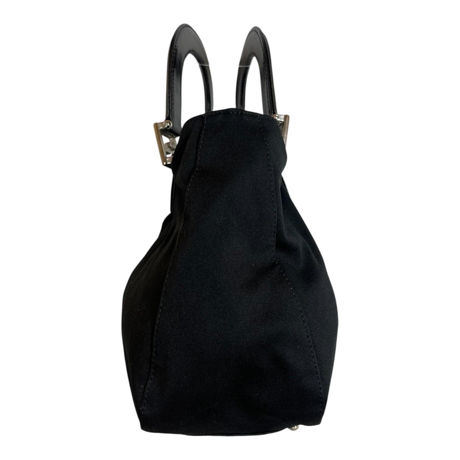 FENDI/Hand Bag/Cotton/BLK/top handle view 2