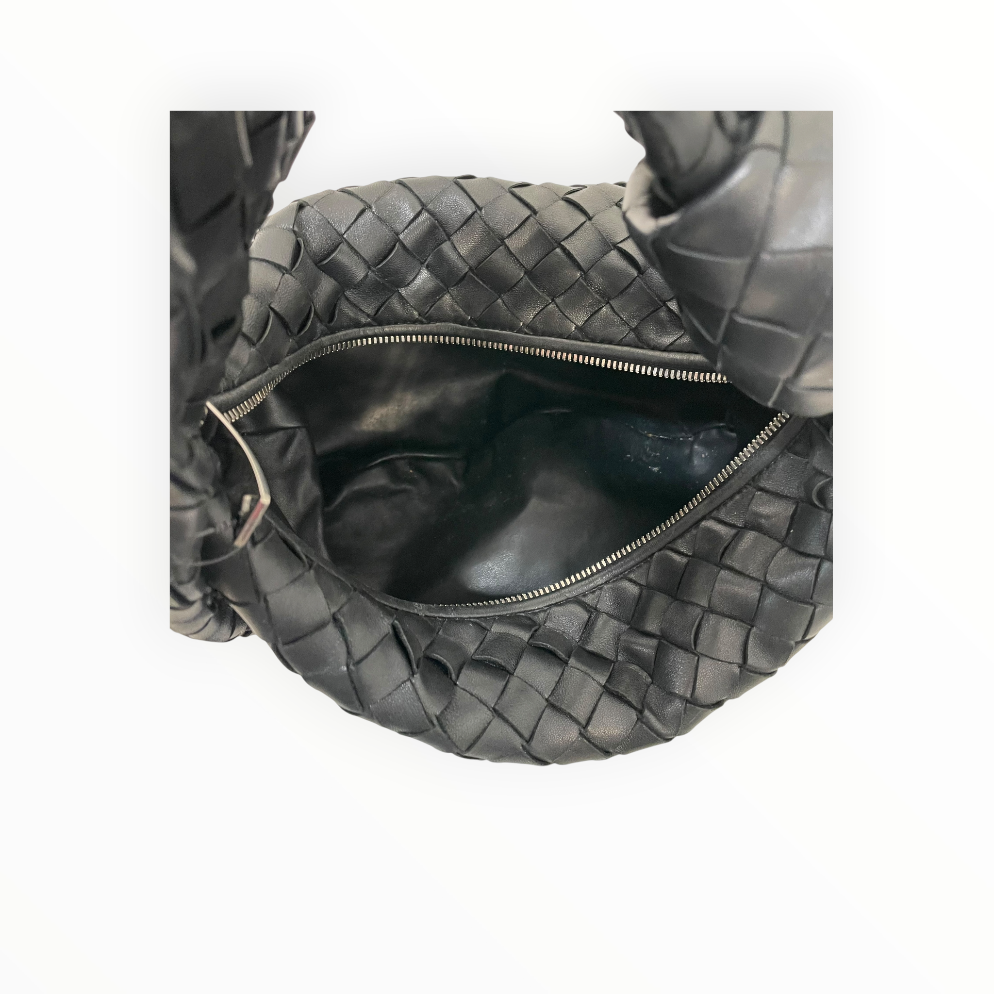 BOTTEGA VENETA/Hand Bag/Leather/BLK/small jodie woven view 4