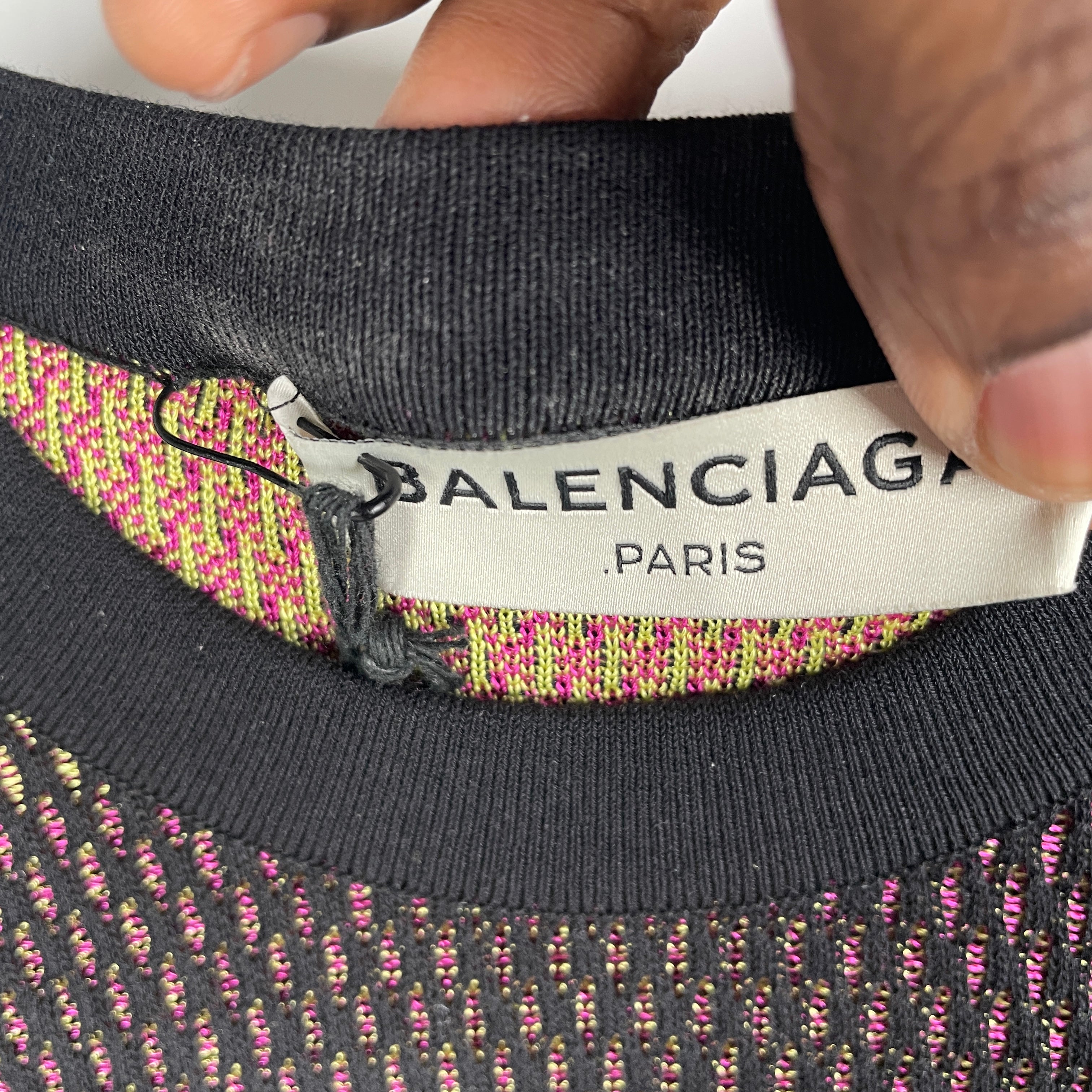 BALENCIAGA/Sweater/36/Rayon/BLK/NWT 2014 MOTO JERSEY MESH KNIT view 4