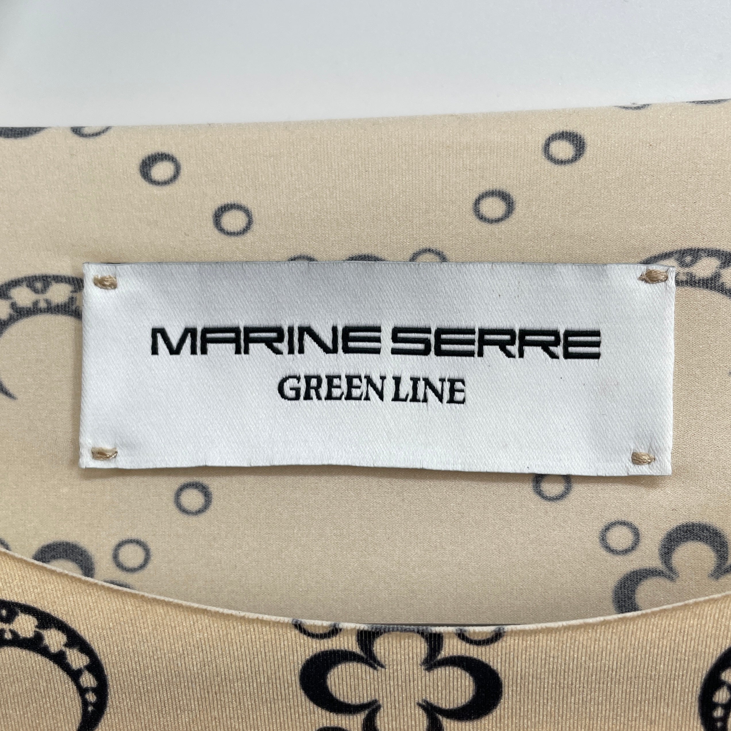MARINE SERRE/LS Cut & Sew/L/Graphic/Polyester/MLT/WHT/BLK/TAN LOGO SHIRT view 3