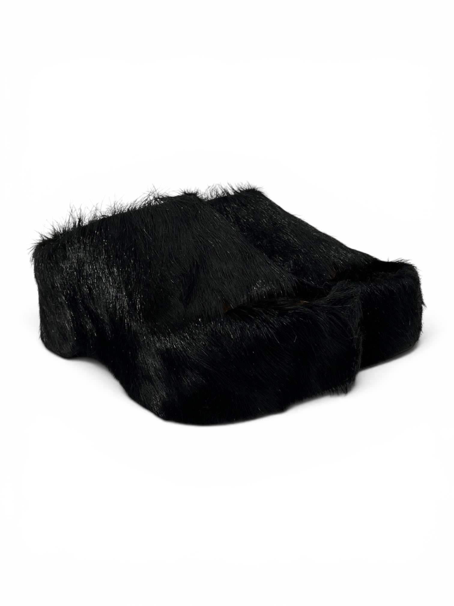 MARNI/Shoes/EU 38/Fur/BLK/PLATFORM PONY HAIR CLOGS view 1