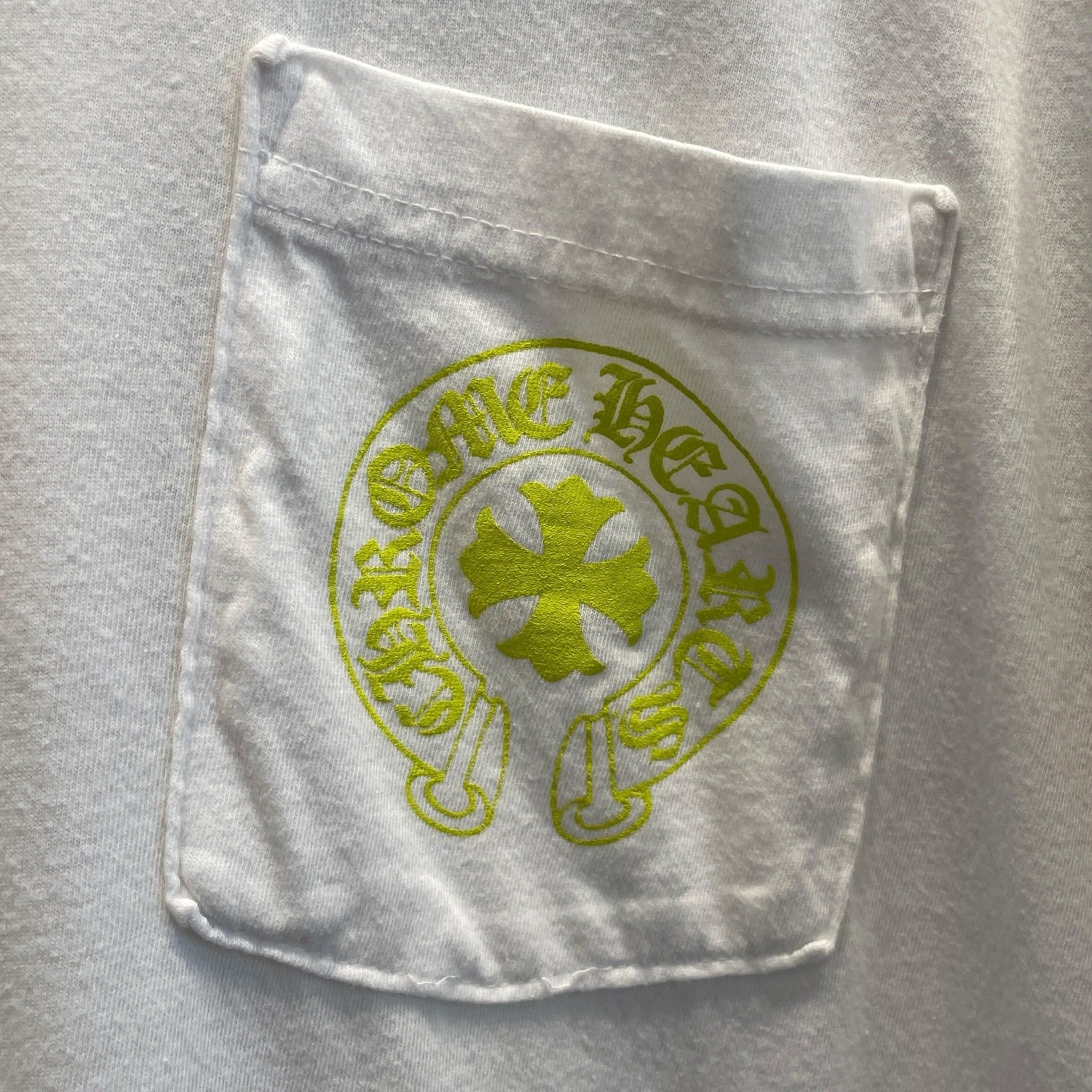 CHROME HEARTS/T-Shirt/XL/WHT/White/green chrome tee view 3