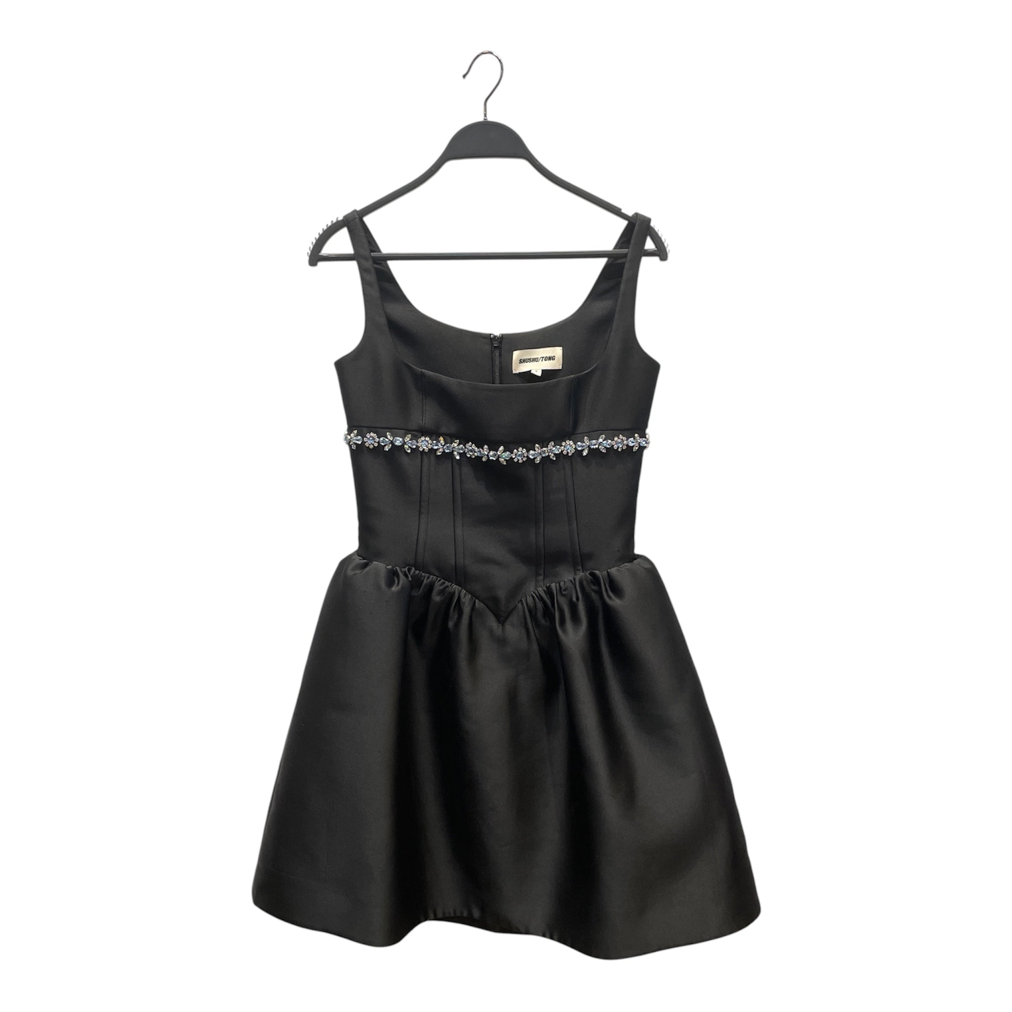 SHUSHU/TONG/SL Dress/XS/Polyester/BLK/CHEST GEMS view 1