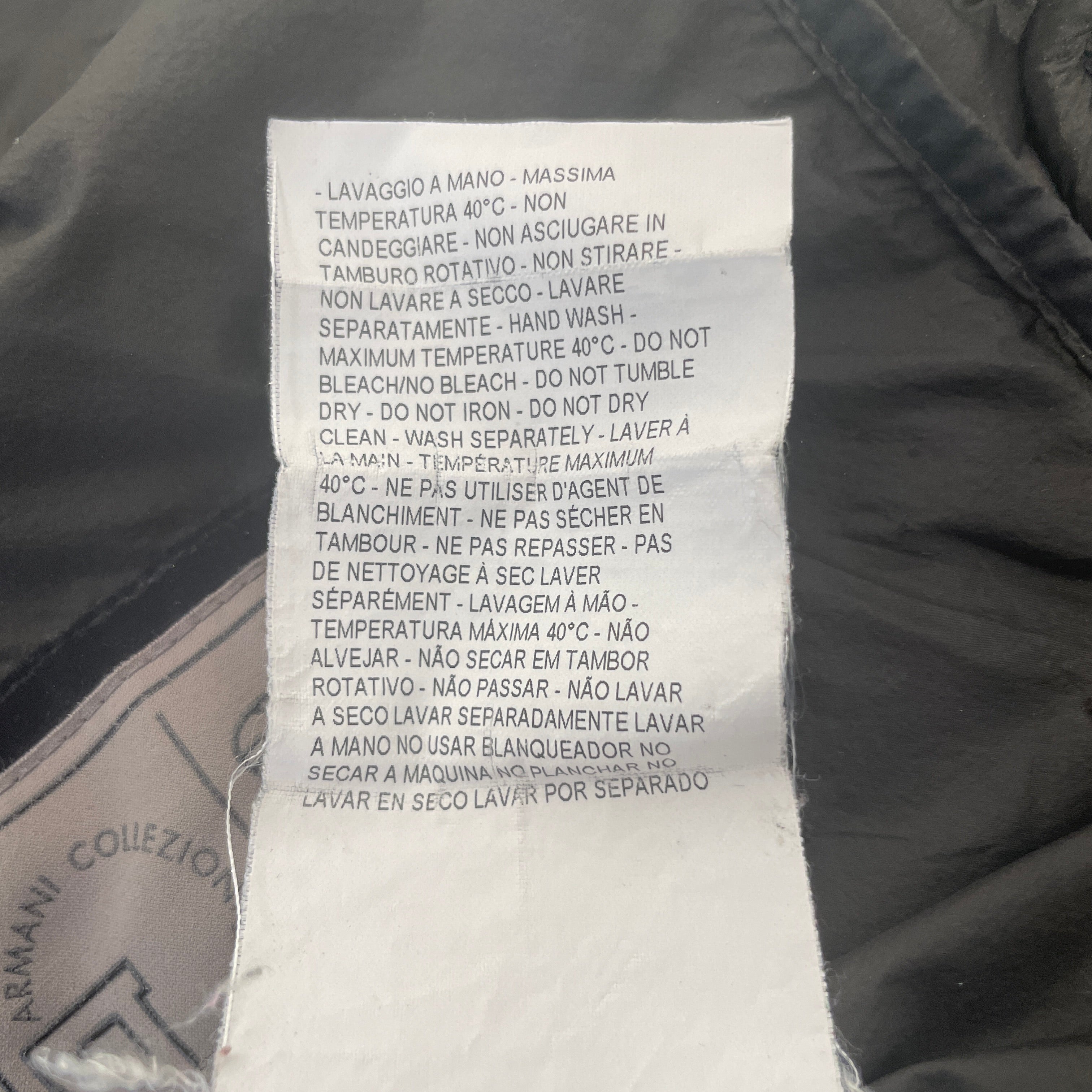 ARMANI COLLEZIONI/Puffer Jkt/54/BLK/cordury/puffer view 3