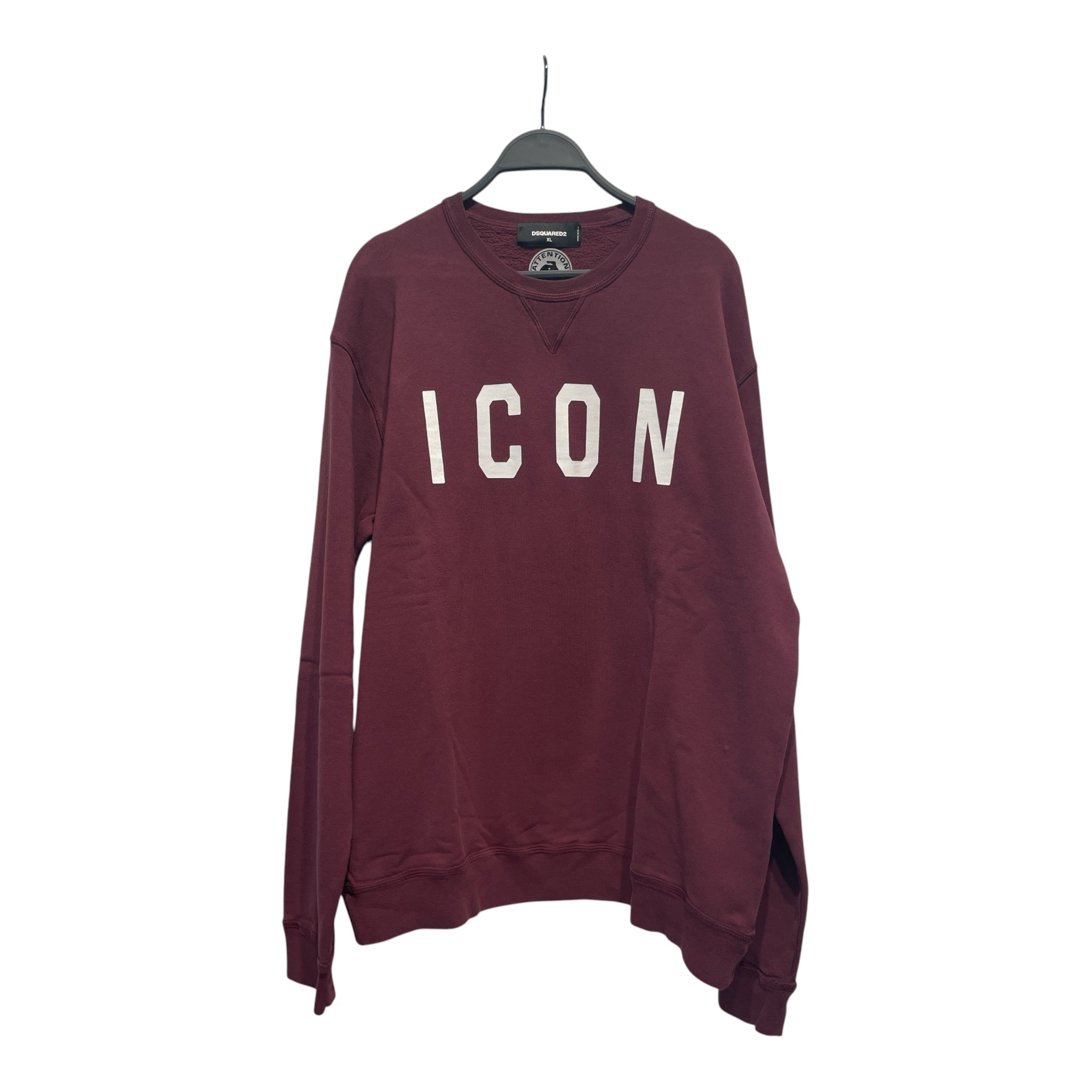 DSQUARED2/Sweatshirt/XL/Cotton/BRD/ICON/whitelogo/crew view 1