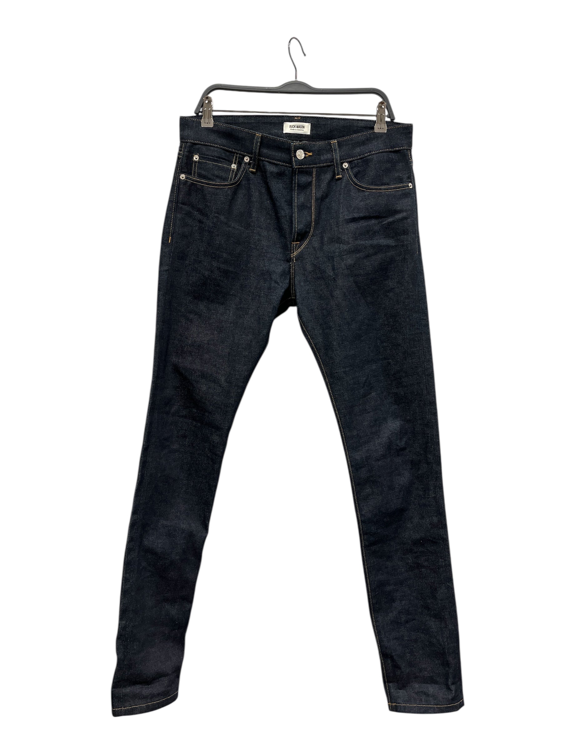BUCK MASON/Skinny Pants/33/Denim/IDG/Button Fly/SLIM SELVEDGE 12104 view 1