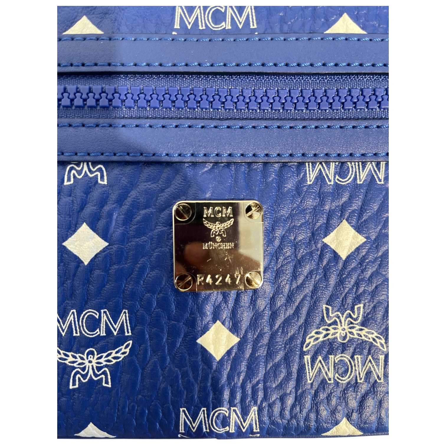 MCM/Cross Body Bag/Monogram/Leather/BLU/visetos view 7