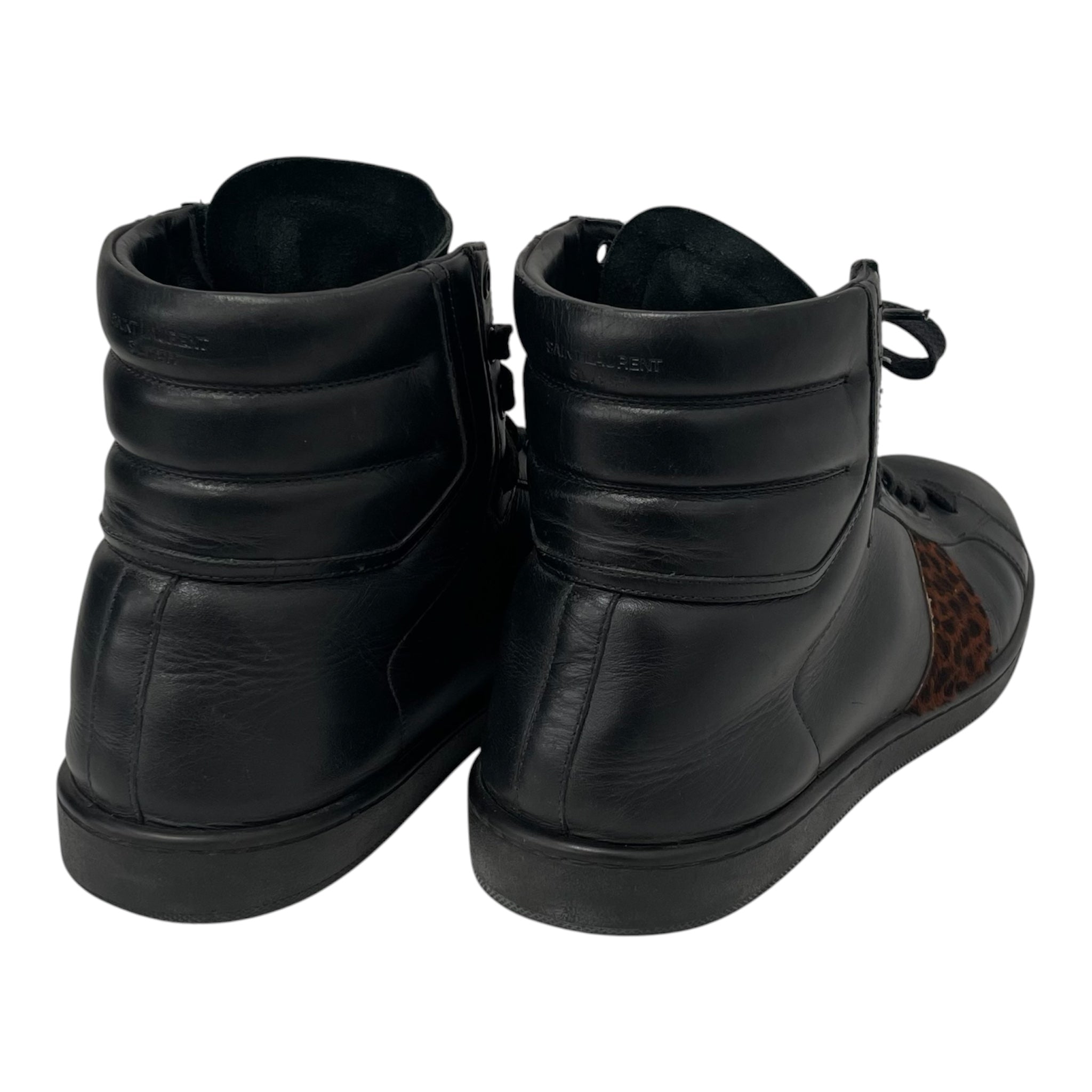 SAINT LAURENT/Hi-Sneakers/US 11/Leather/BLK/ANIMALSTRIPE view 2