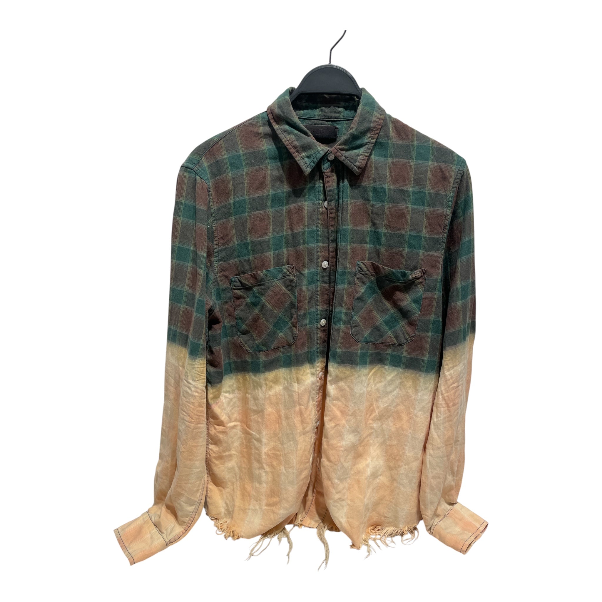 AMIRI/LS Shirt/36/Cotton/GRN/Plaid/two tone plaid view 1