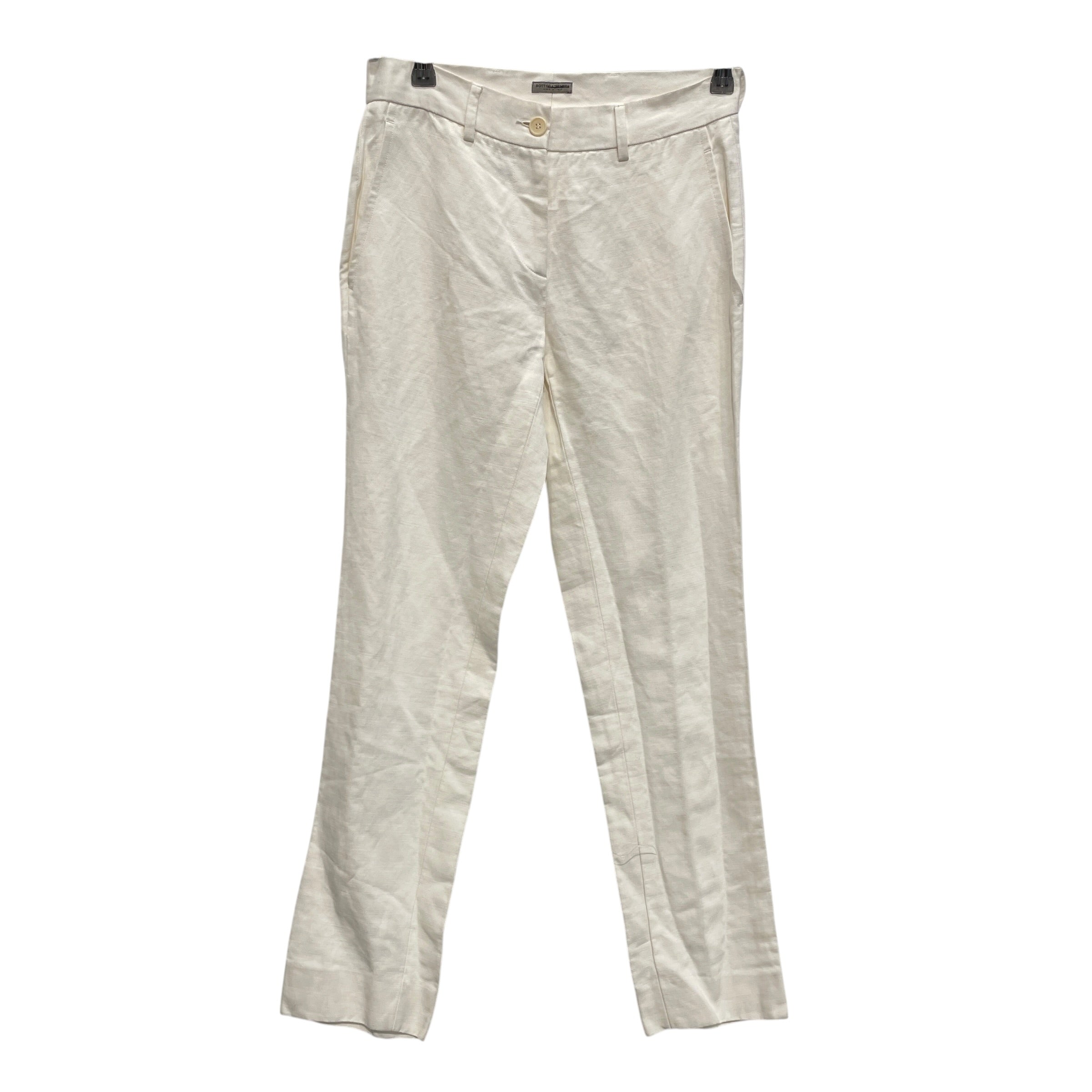 BOTTEGA VENETA/Straight Pants/38/Linen/WHT/ view 1