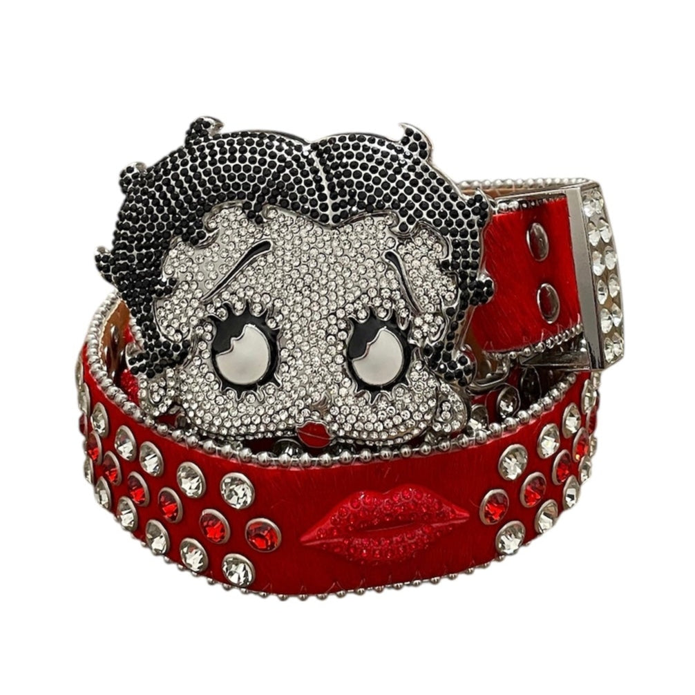 STOLEN ARTS/Belt/Acrylic/RED/BETTY BOOP RHINESTONE BELT view 1