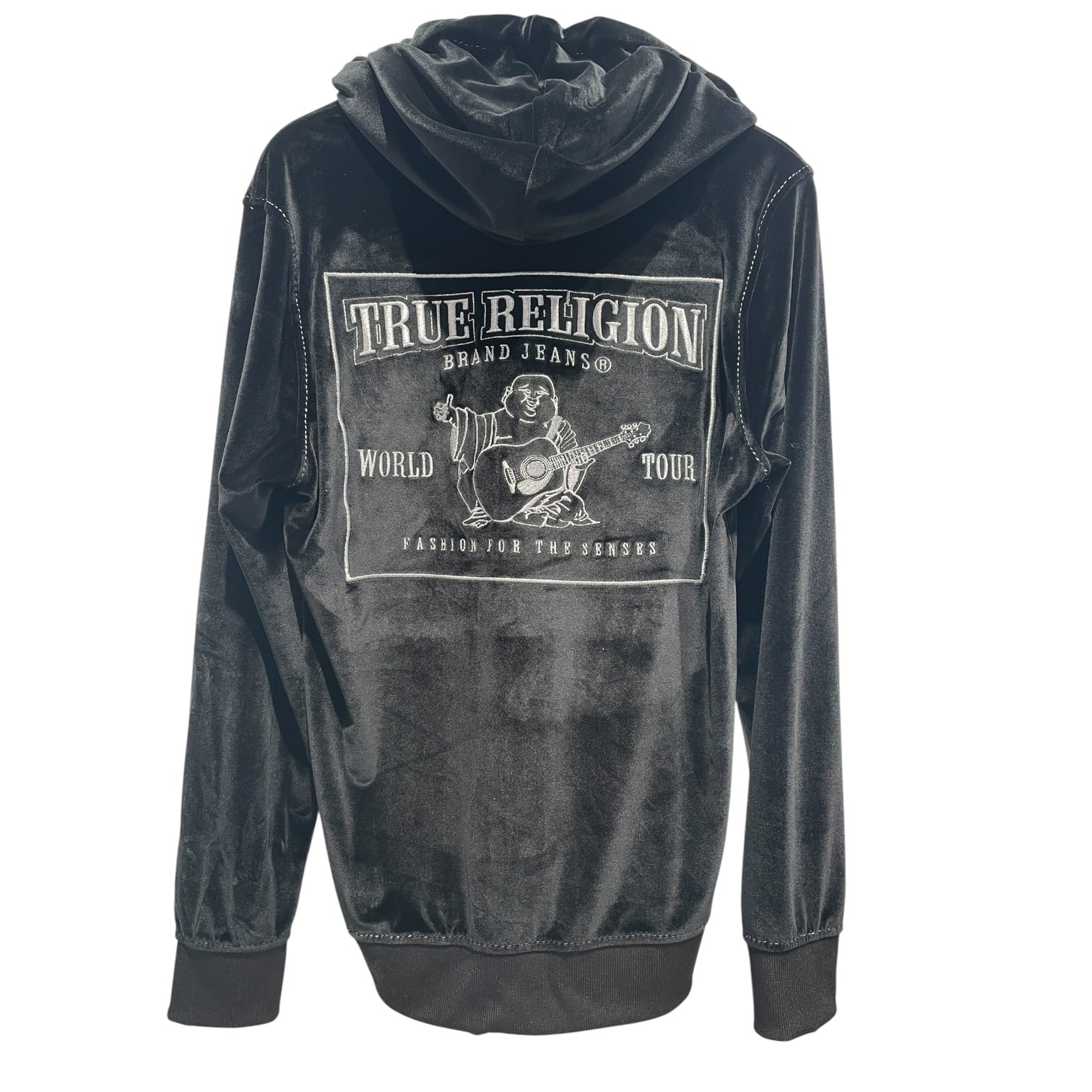 TRUE RELIGION/Zip Up Hoodie/M/Polyester/BLK/ view 2