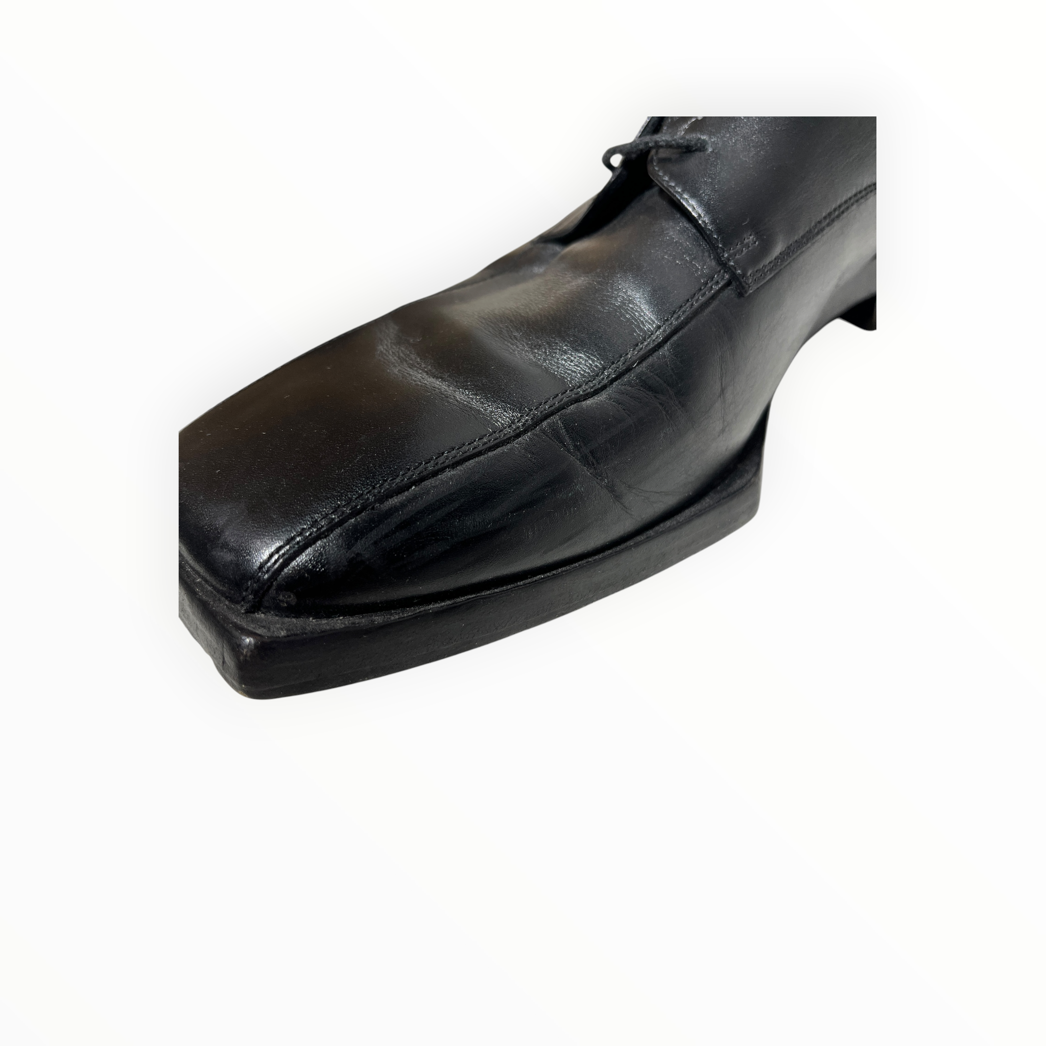 BALENCIAGA/Dress Shoes/US 7/Leather/BLK/Square Heel Loafers view 12