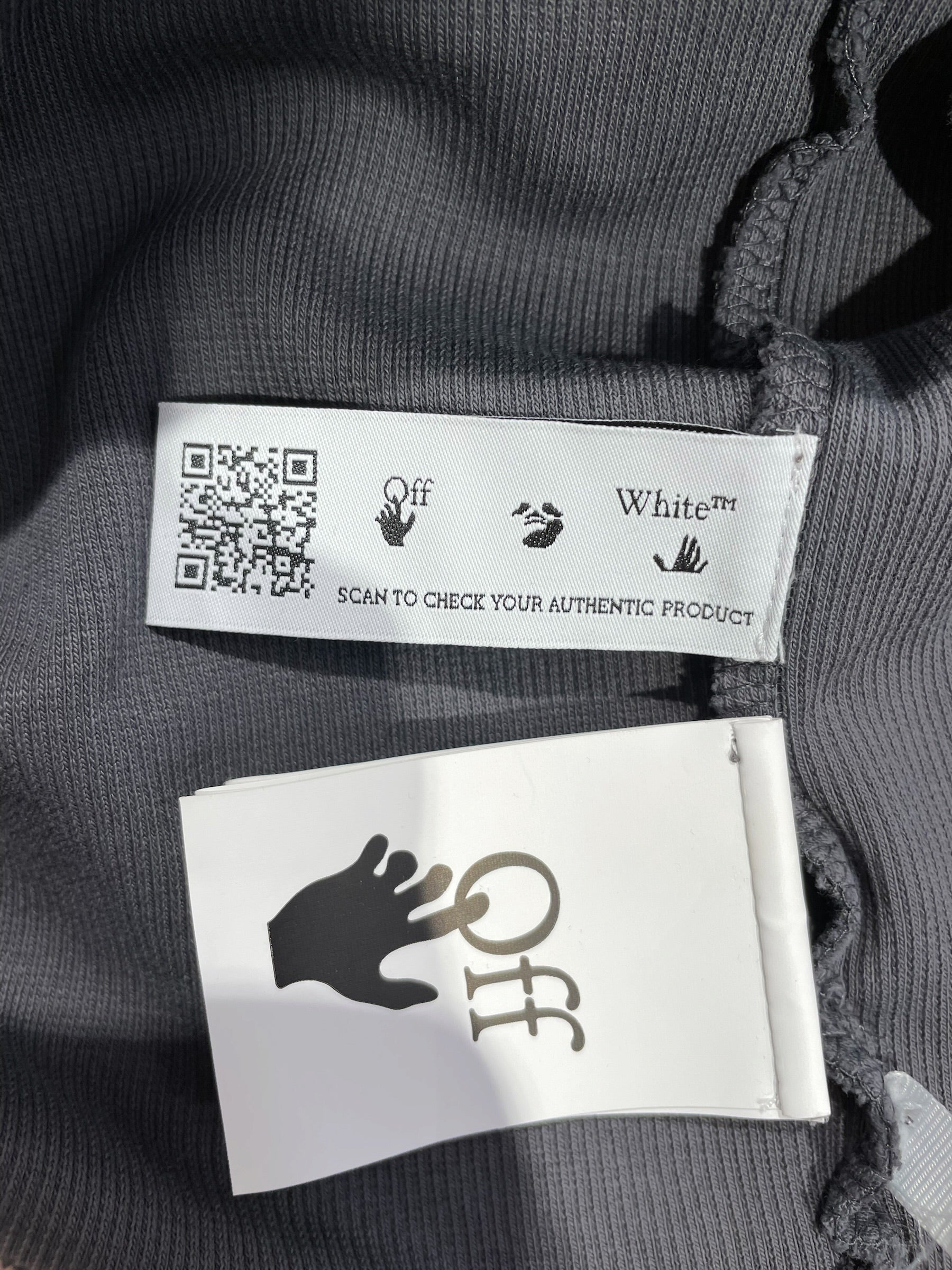 OFF-WHITE/SL Dress/42/Cotton/GRY/ view 5