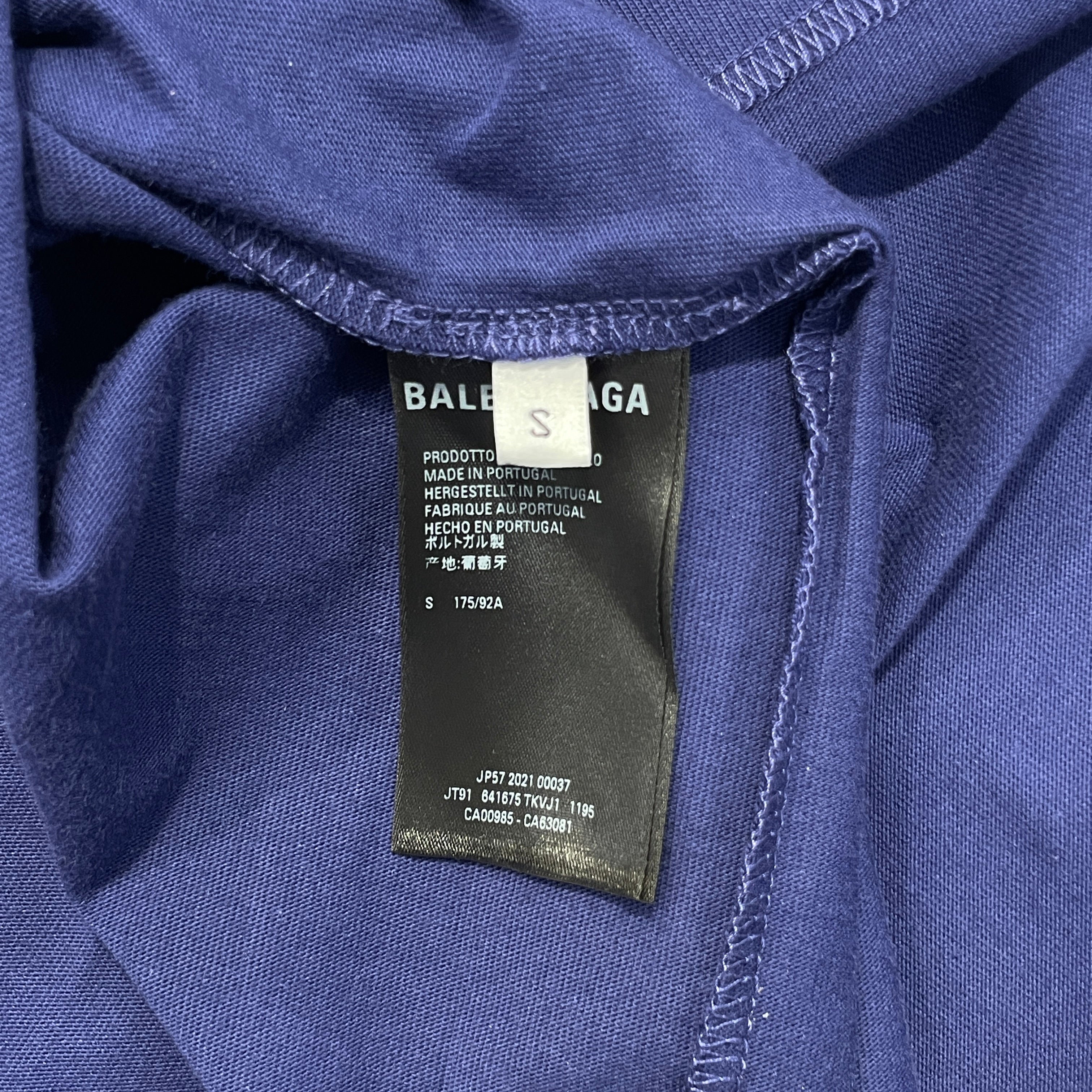 BALENCIAGA/T-Shirt/S/Cotton/BLU/High Neck/ view 6