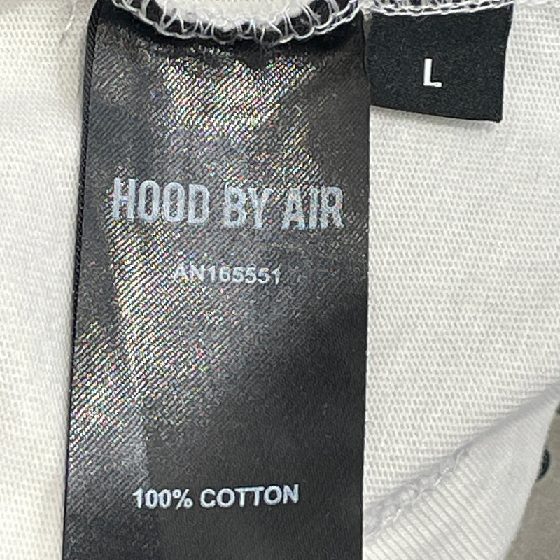 HOOD BY AIR./T-Shirt/L/Cotton/WHT/Graphic/