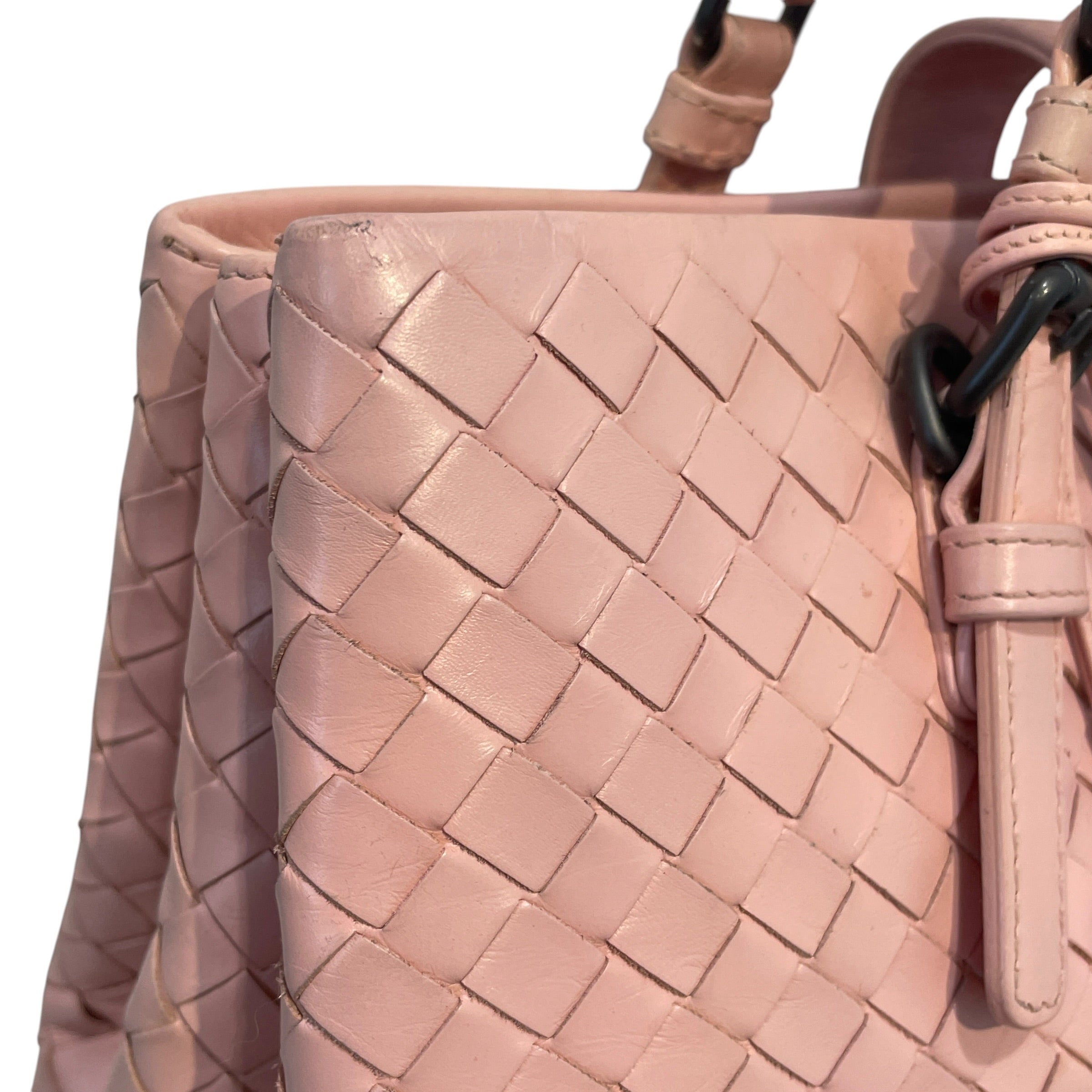 BOTTEGA VENETA/Hand Bag/Leather/PNK/Small Roma Intreciatto Bag view 6