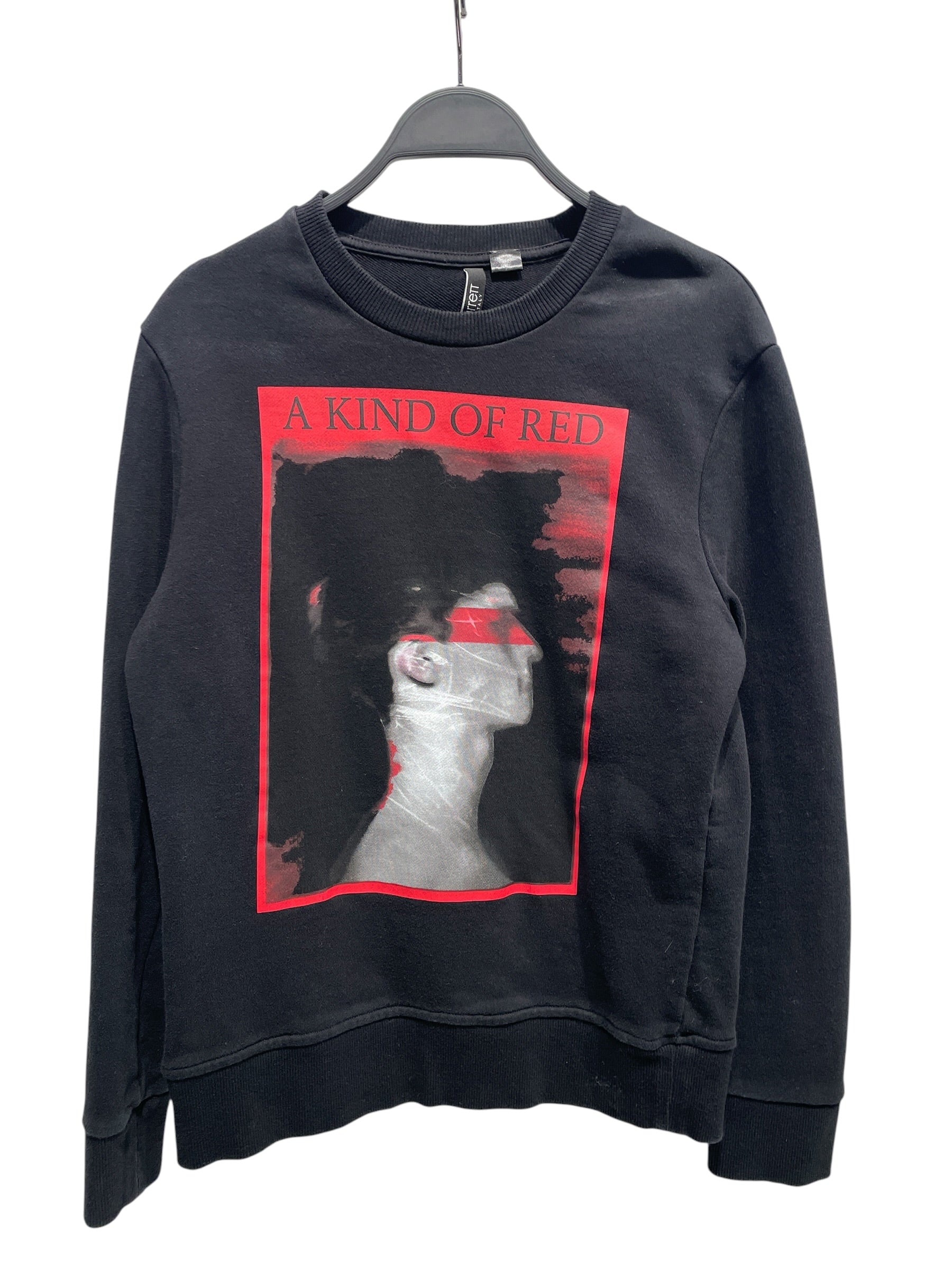 NEIL BARRETT/Sweatshirt/XS/Cotton/BLK/Black A Kind Of Red Crewneck view 1