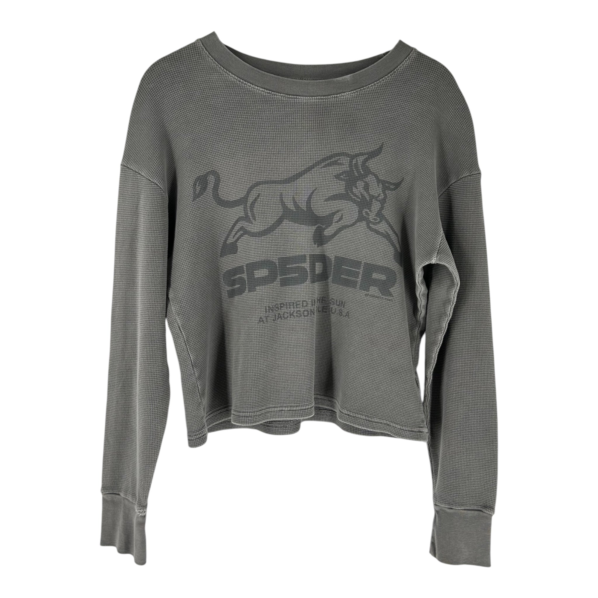 Sp5der/LS T-Shirt/M/Cotton/GRY/BULLS view 1