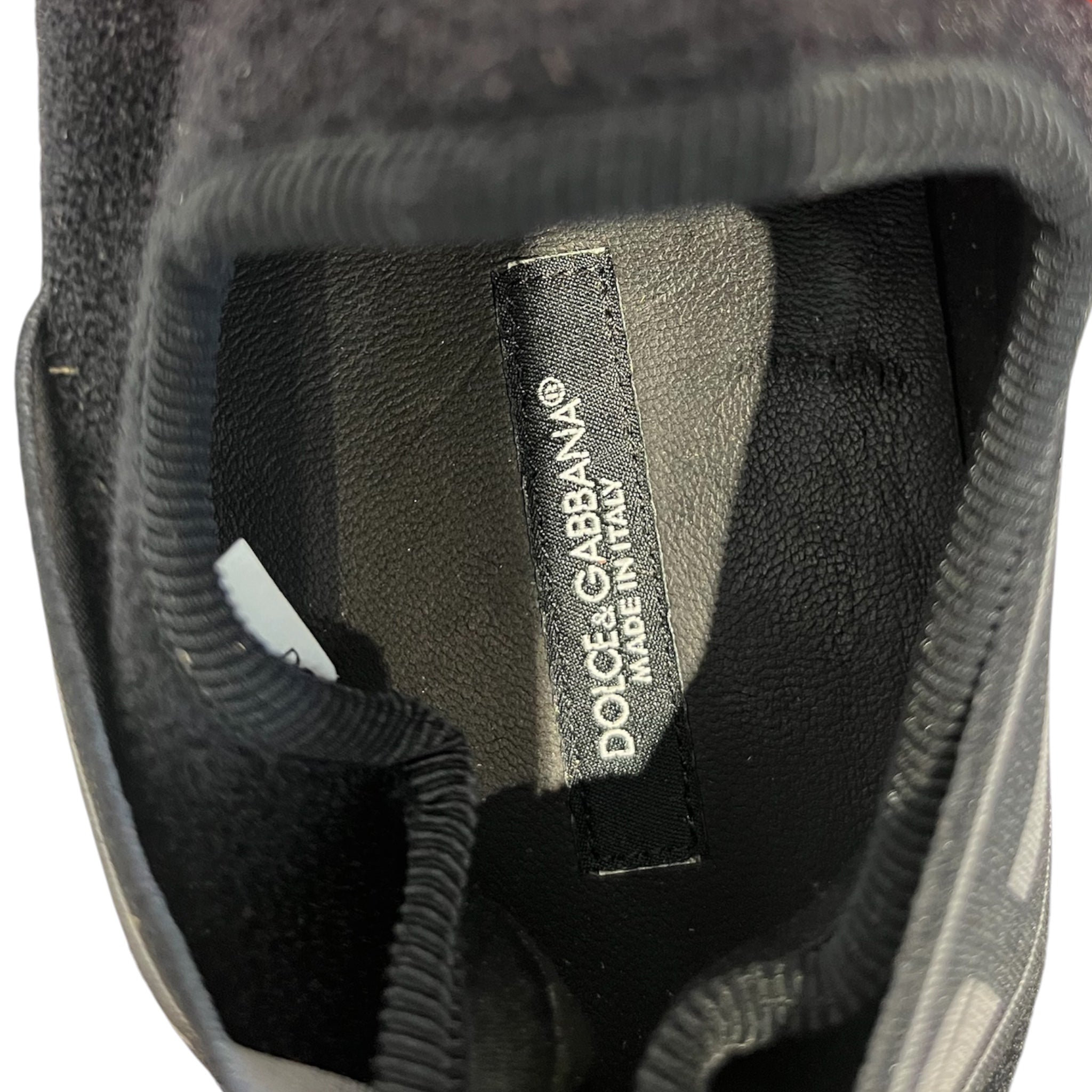 DOLCE&GABBANA/Low-Sneakers/UK 6/Polyester/BLK/Slip-on/SOCK RUNNER view 3