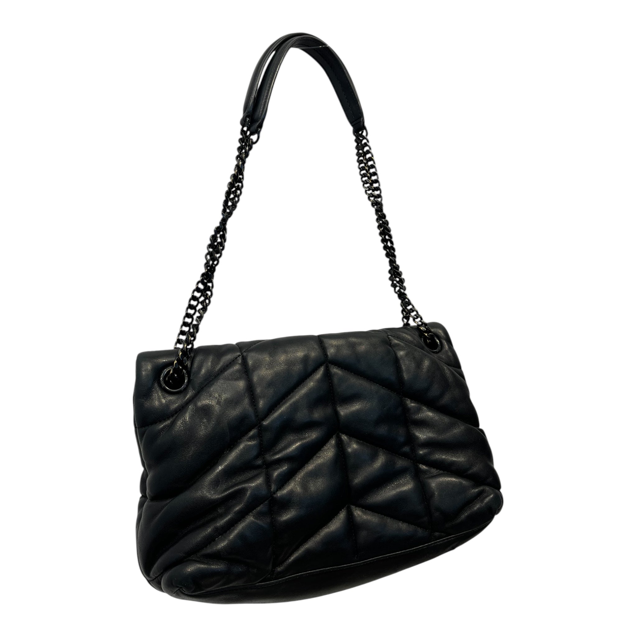 SAINT LAURENT/Hand Bag/Leather/BLK/LOULOU PUFFER BAG view 2