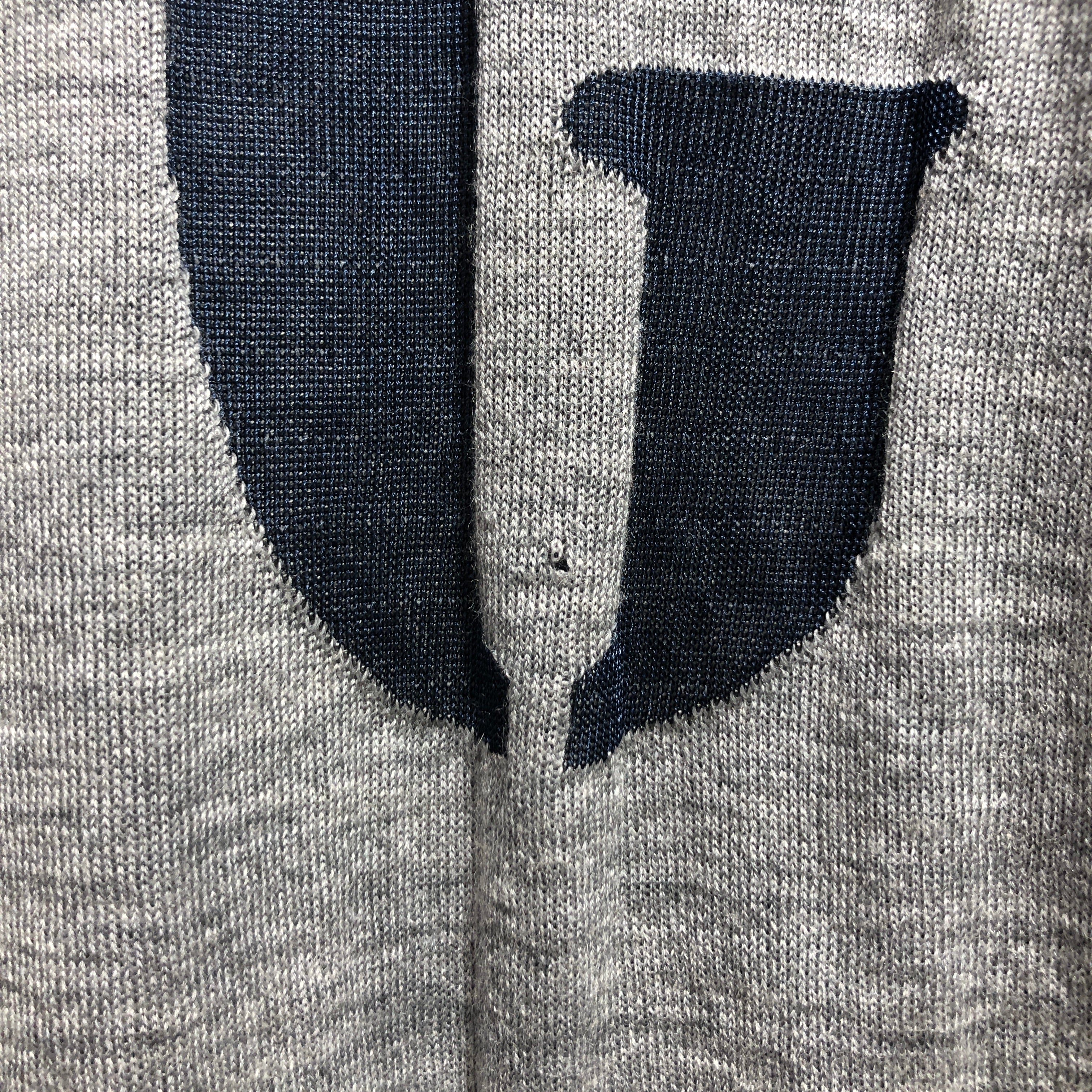 Jean Paul Gaultier/LS Dress/32/Stripe/Wool/GRY/Midi Length/nvy/gry turtleneck #7 view 8