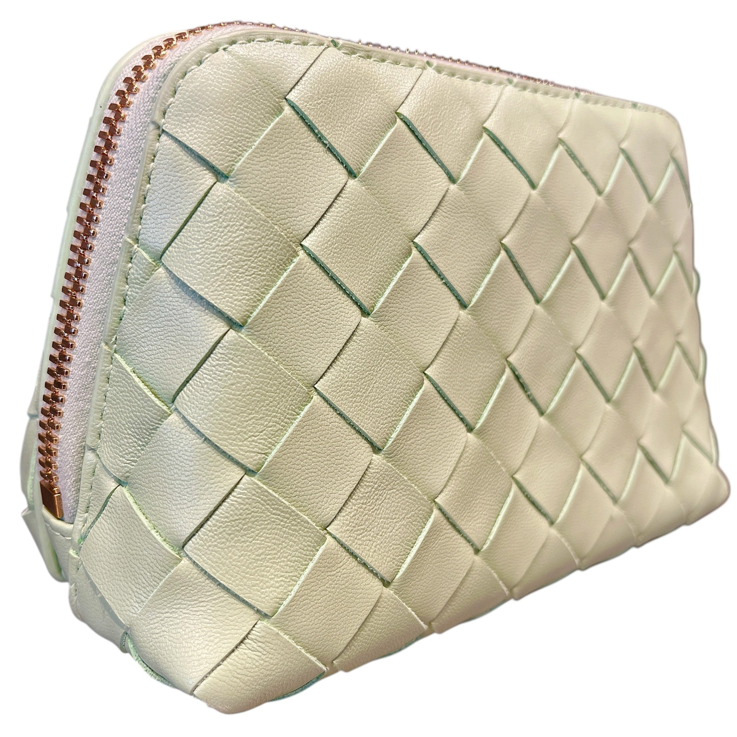 BOTTEGA VENETA/Clutch Bag/OS/Leather/GRN/Intrecciato Half-Moon Beauty view 3