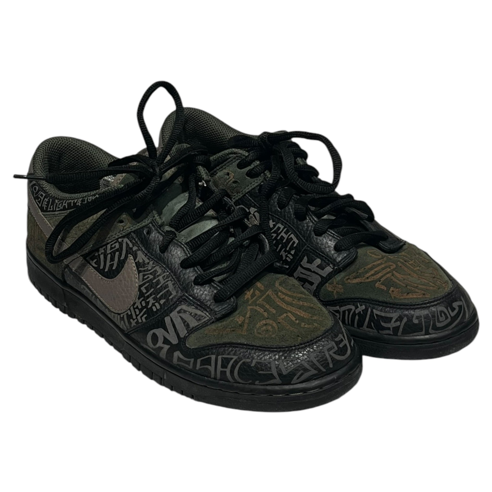NIKE/DUNK LOW PREMIUM/Low-Sneakers/US 11.5/All Over Print/Leather/GRN/307696-001 view 1