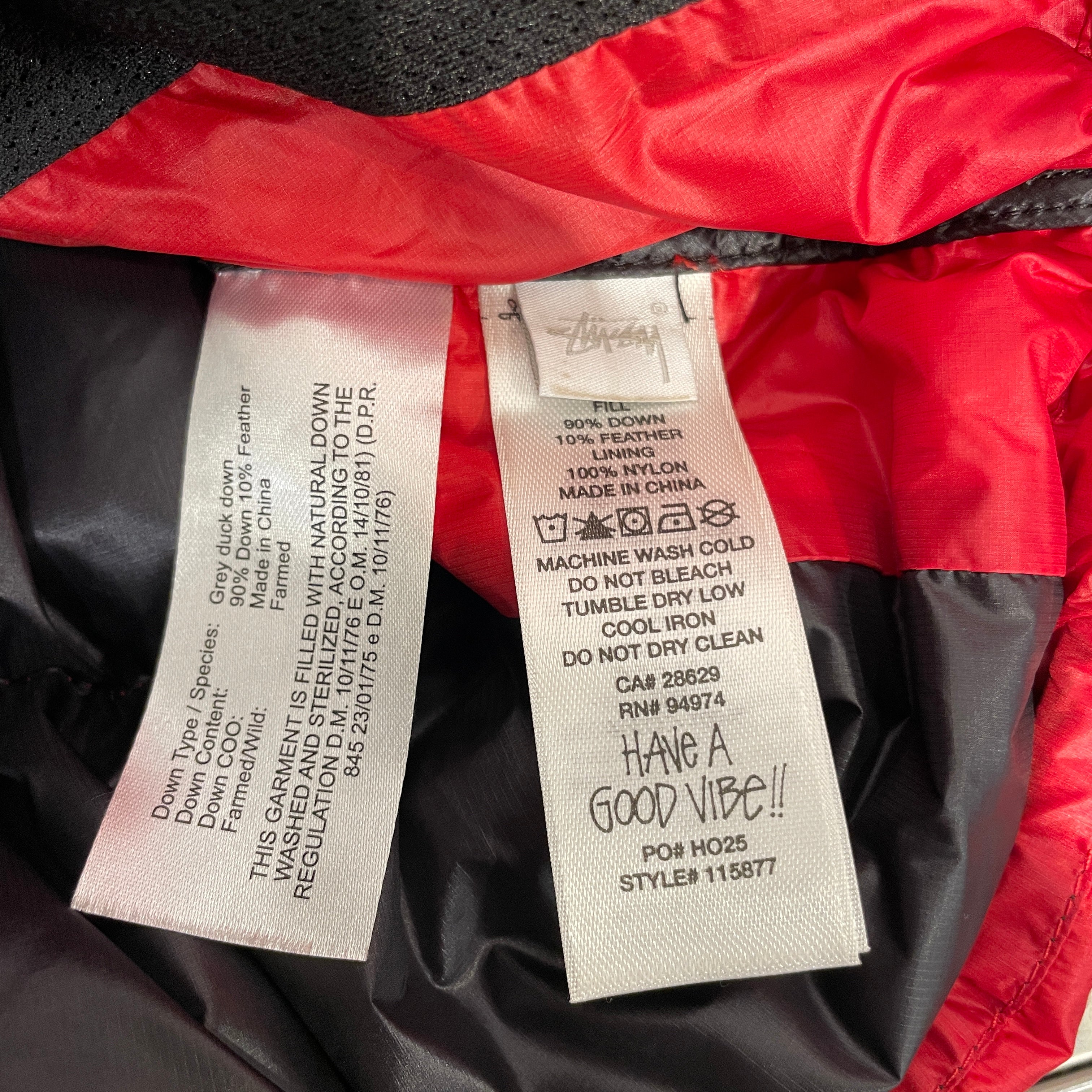 STUSSY/Puffer Jkt/XL/Nylon/RED/MICRO RIPSTOP DOWN JACKET view 3