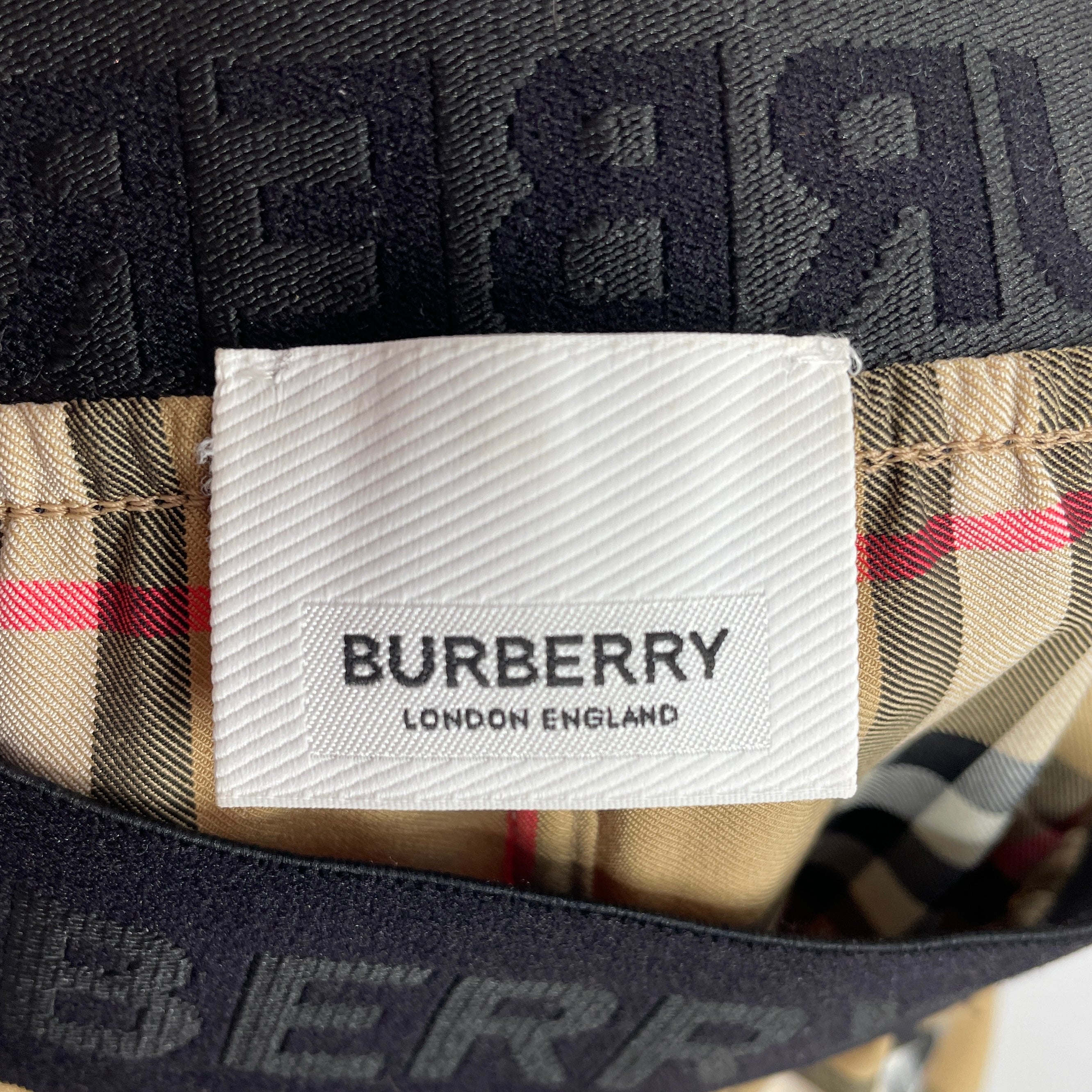 BURBERRY/Skinny Pants/XS/Plaid/Nylon/CML/check leggings blk waistband view 3