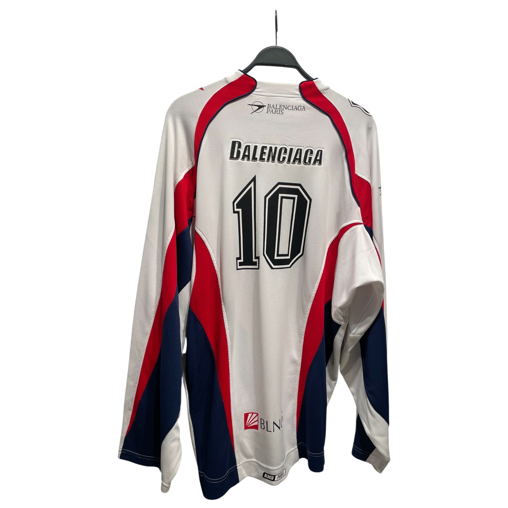BALENCIAGA/LS T-Shirt/S/Polyester/WHT/All Over Print/hockey jersey view 2