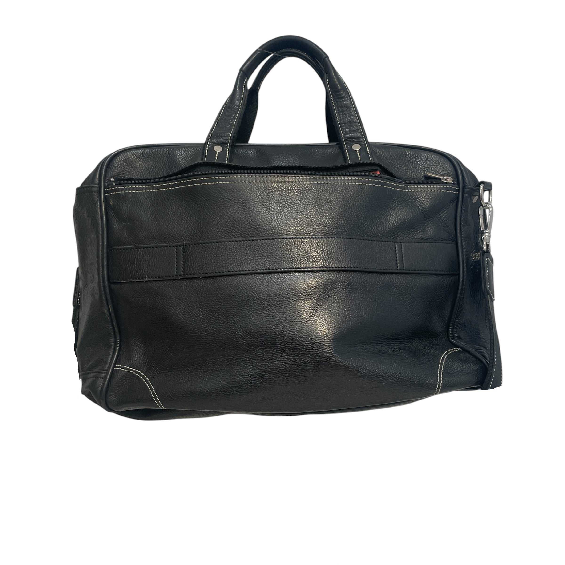 LONGCHAMP/Attache Case/Leather/BLK/Messanger Bag view 2