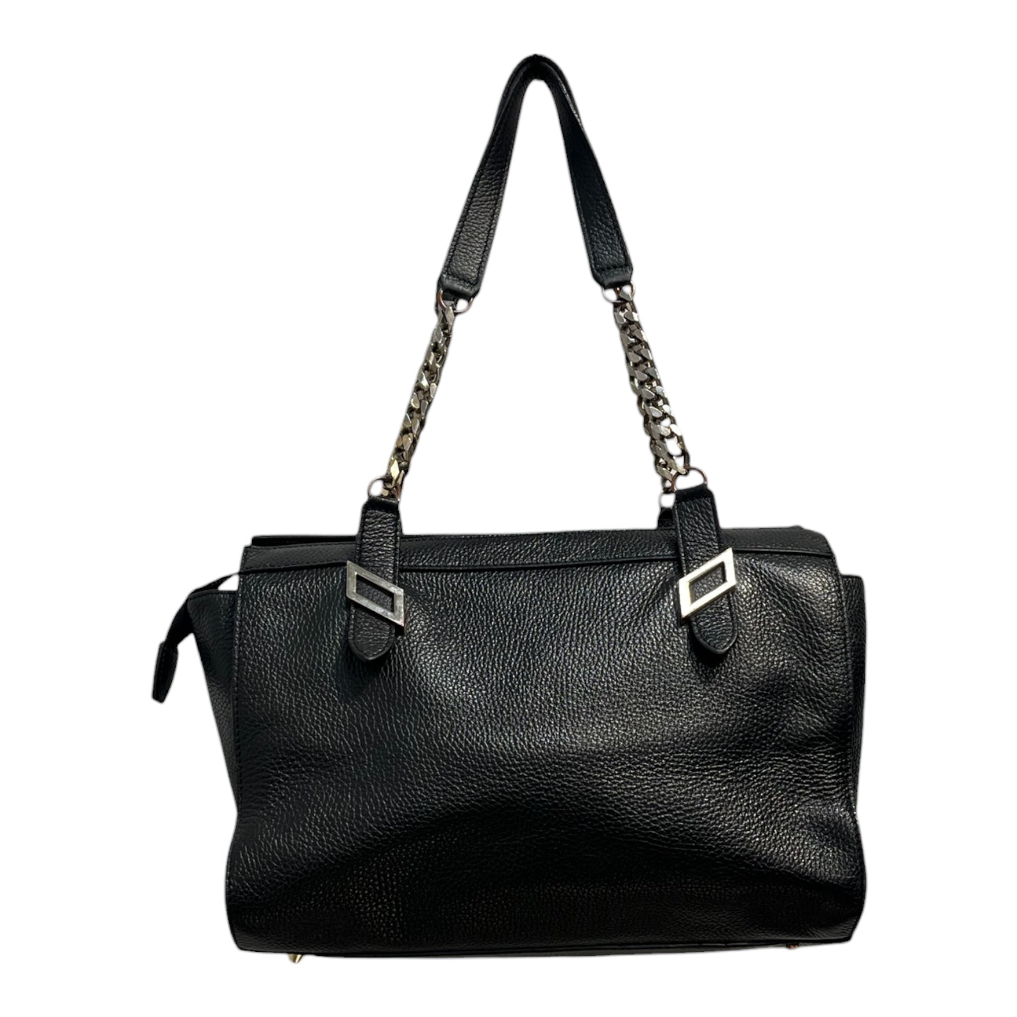 VERSACE/Hand Bag/Leather/BLK/silver hardware view 2