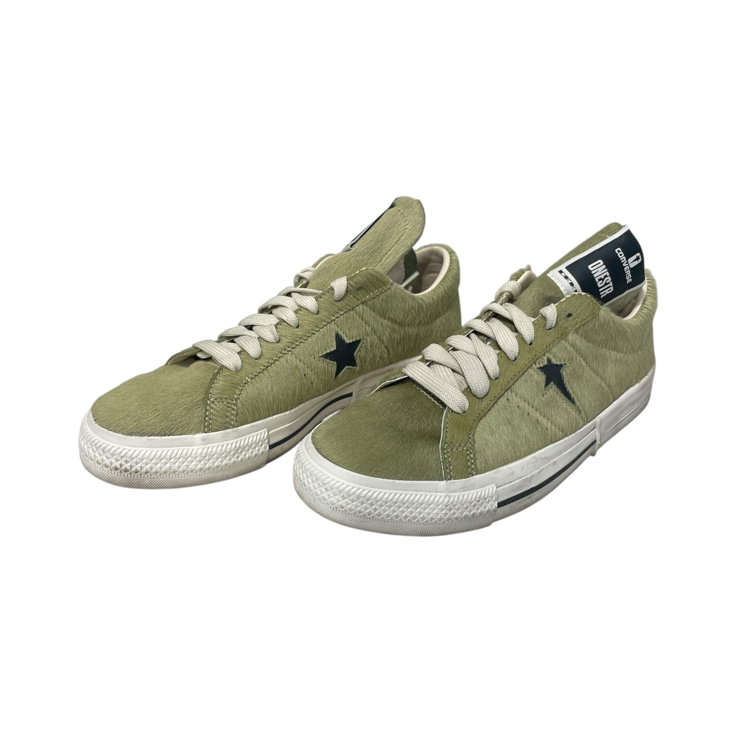 RICK OWENS DRKSHDW/CONVERSE/Low-Sneakers/US 9.5/Animal Pattern/Leather/GRN/One Star Pro Low Acid/Black view 3