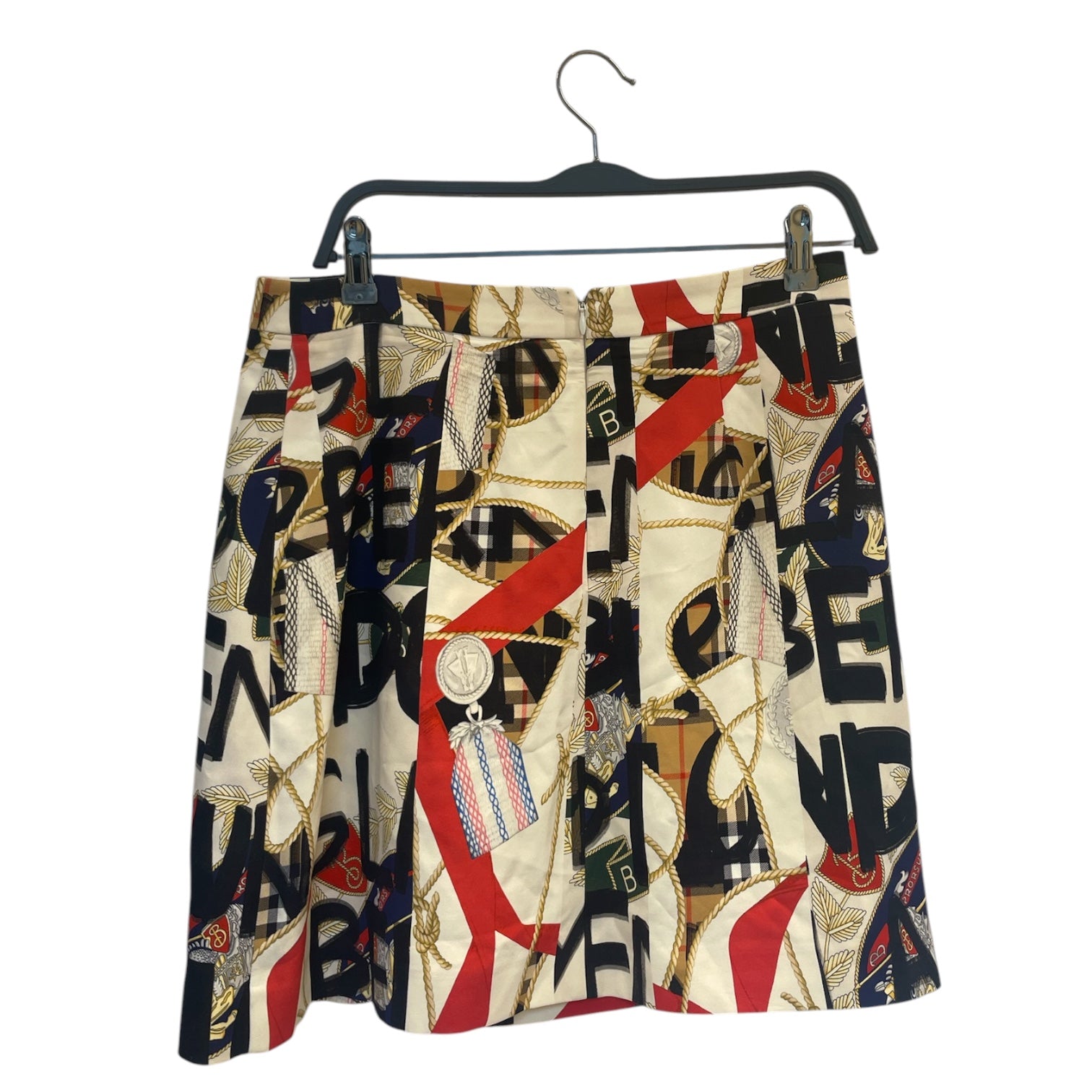 BURBERRY LONDON/Bottoms/42/Cotton/MLT/multi all over print skirt view 2