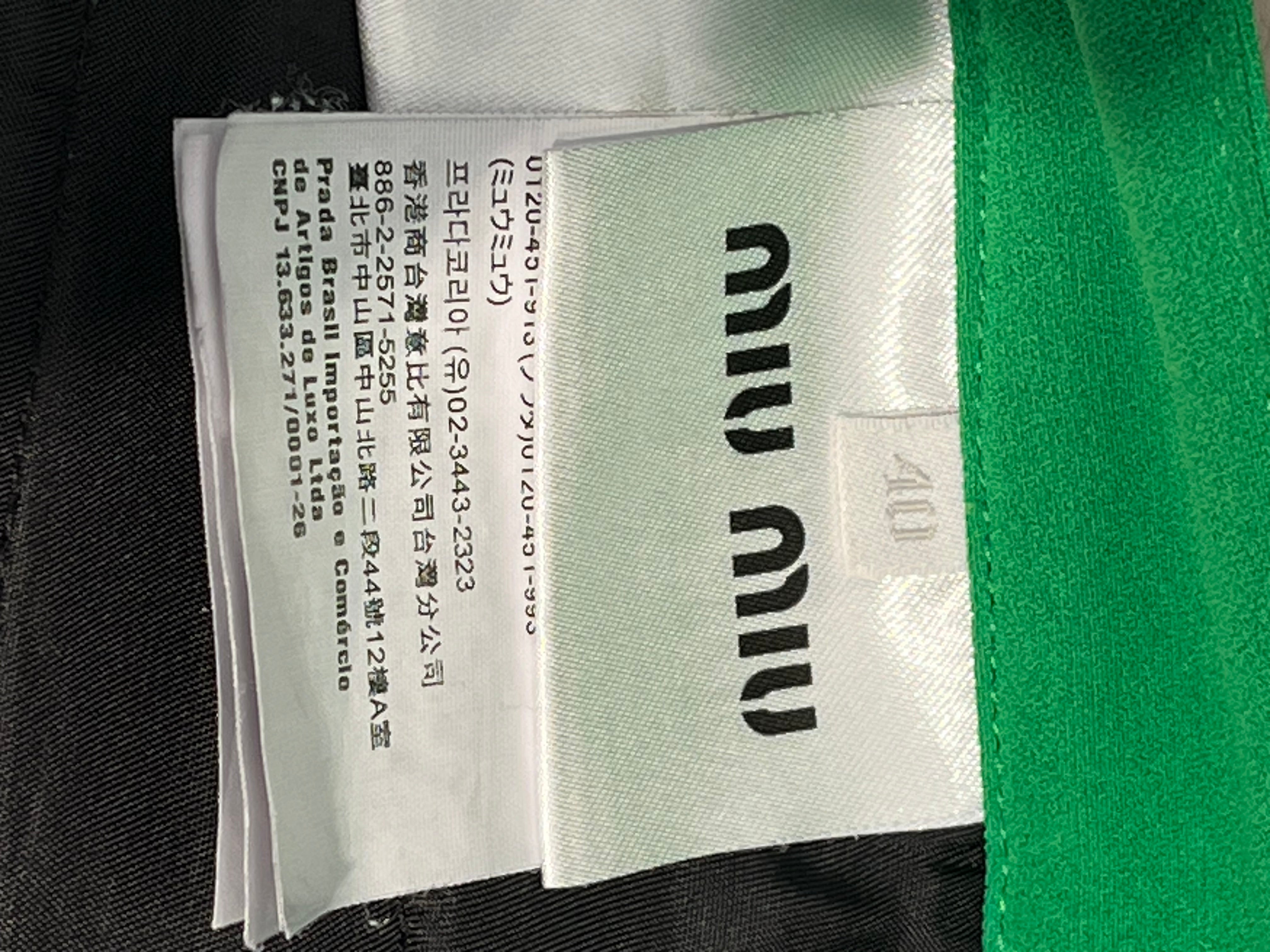 MIU MIU/Shorts/M/Cotton/BLK/GREEN WAIST BAND view 4