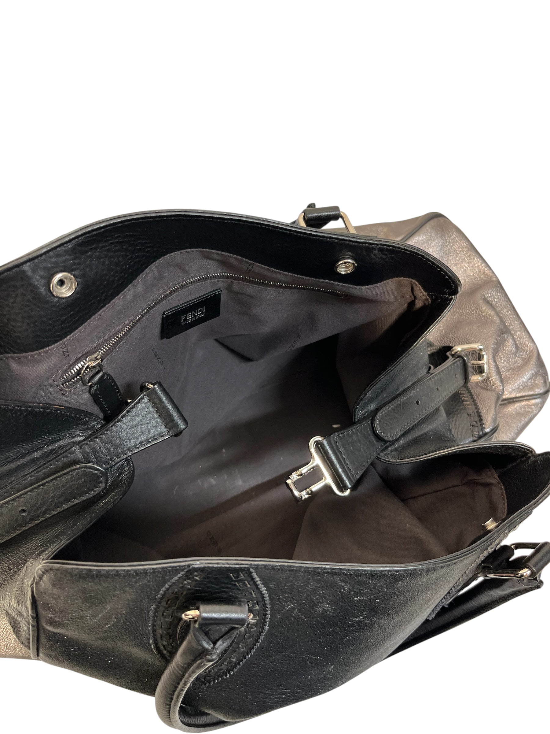 FENDI/Tote Bag/Leather/BLK/selleria tote view 6