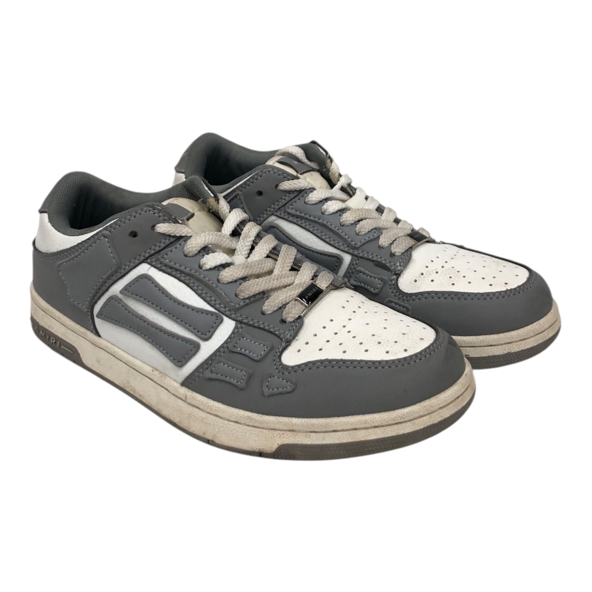 AMIRI/Low-Sneakers/US 8/Leather/GRY/Skel Top view 1