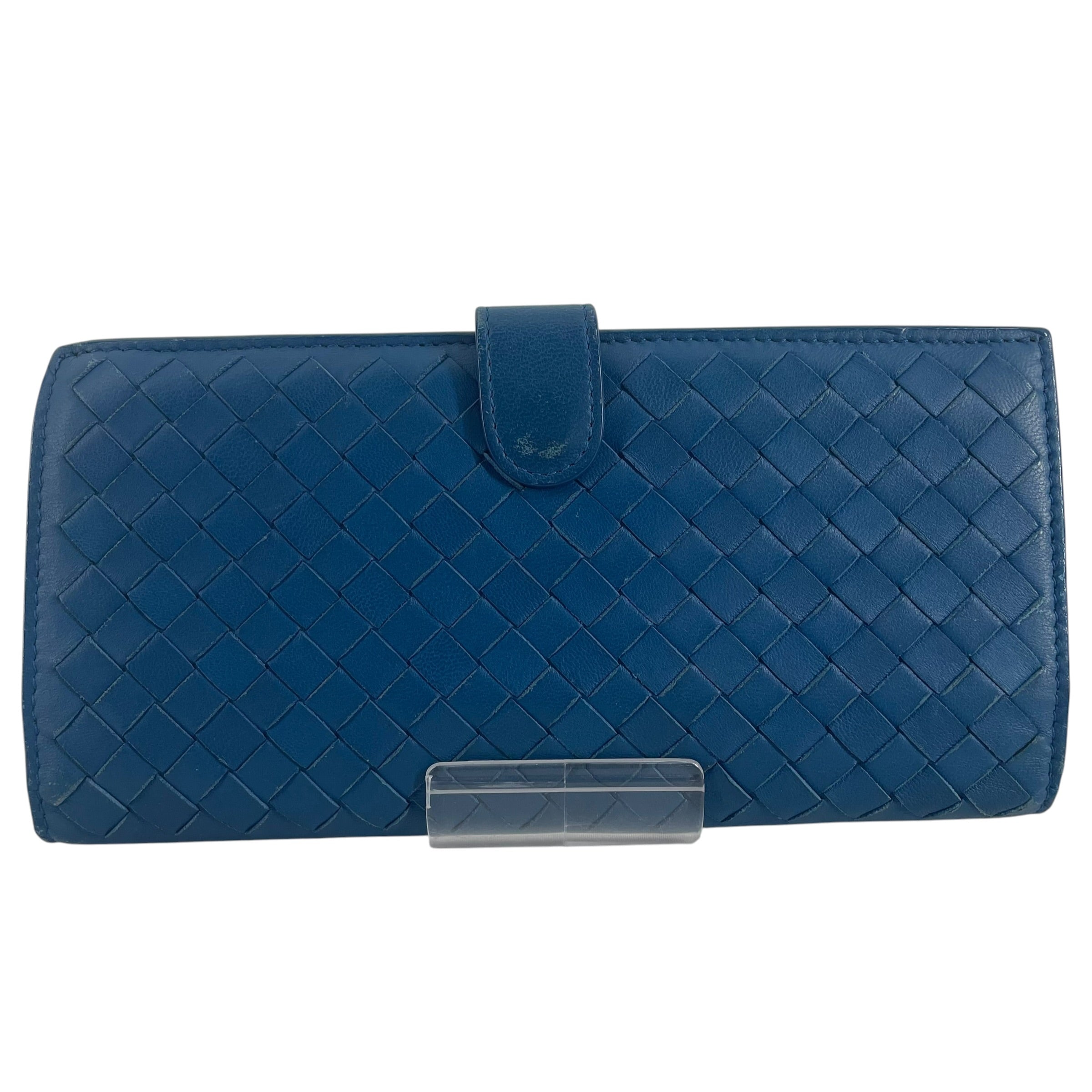 BOTTEGA VENETA/Long Wallet/Leather/BLU/FLAP OVER view 6