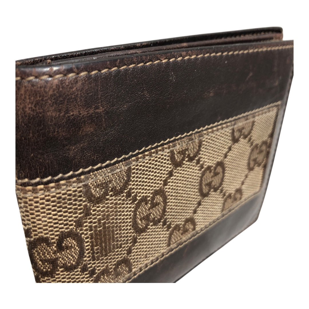GUCCI/Bifold Wallet/Monogram/Leather/BRW/M's/Gucci Monogram Canvas Wallet view 8