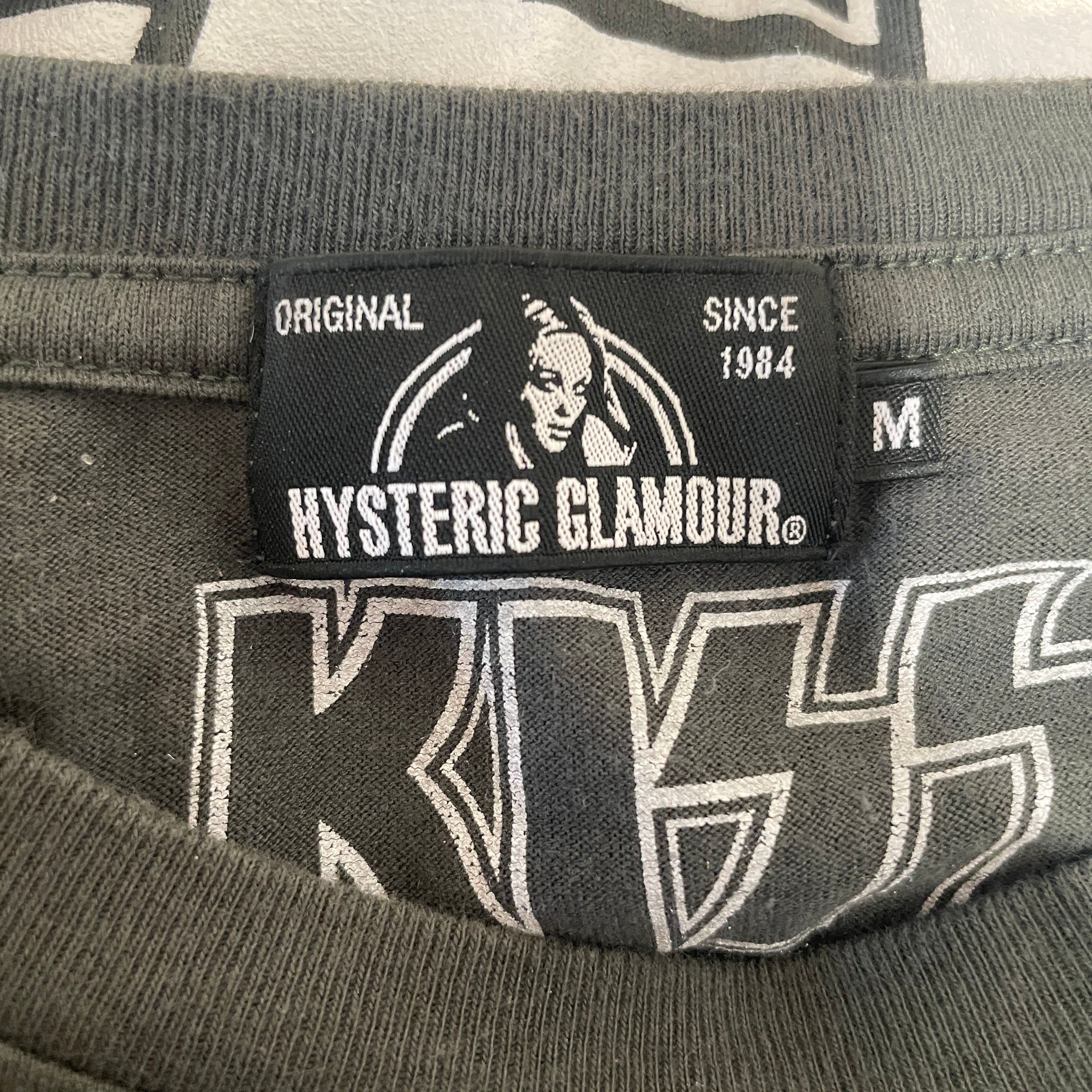 HYSTERIC GLAMOUR/T-Shirt/M/Cotton/GRY/Graphic/Strutter Kiss T-Shirt view 3