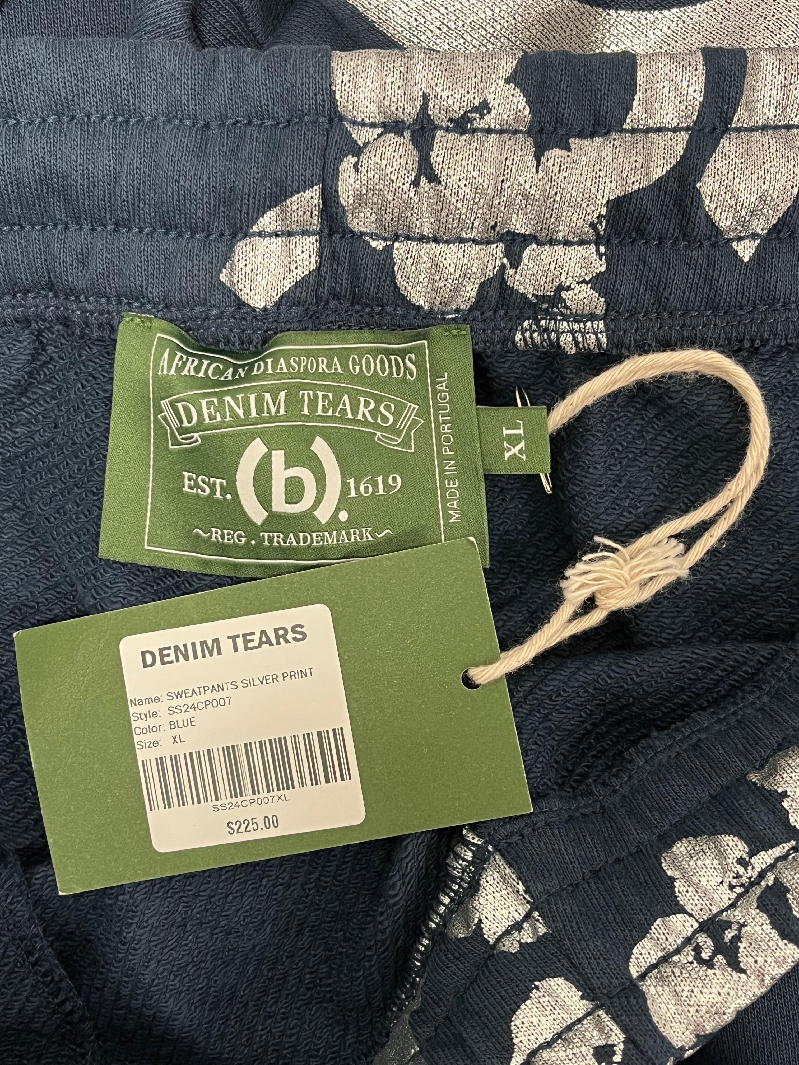 DENIM TEARS/BSTROY/Pants/XL/Cotton/BLU/bstroy tears sweats view 3